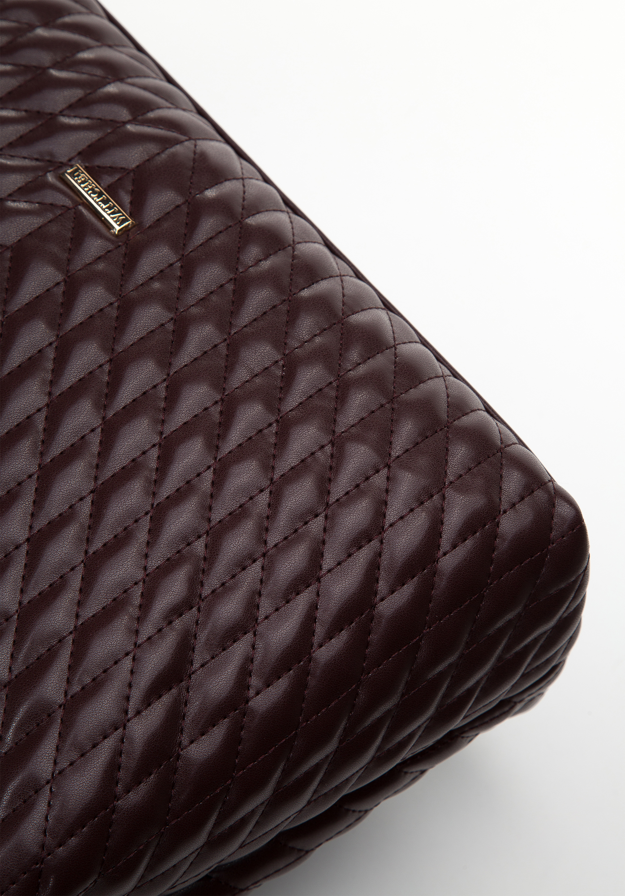 Torebka shopperka pikowana w jodełkę