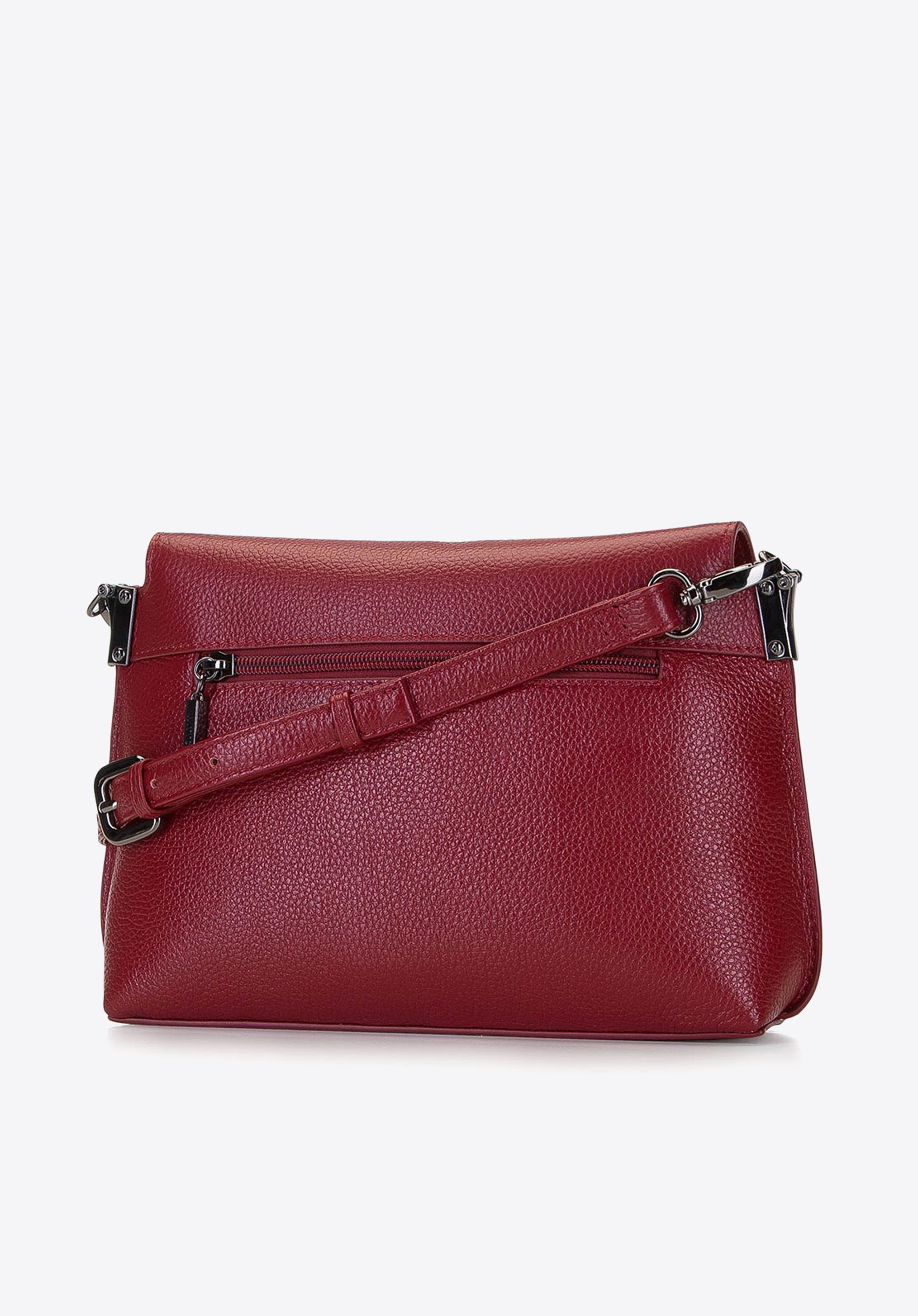 Damska listonoszka skórzana z grubym łańcuchem