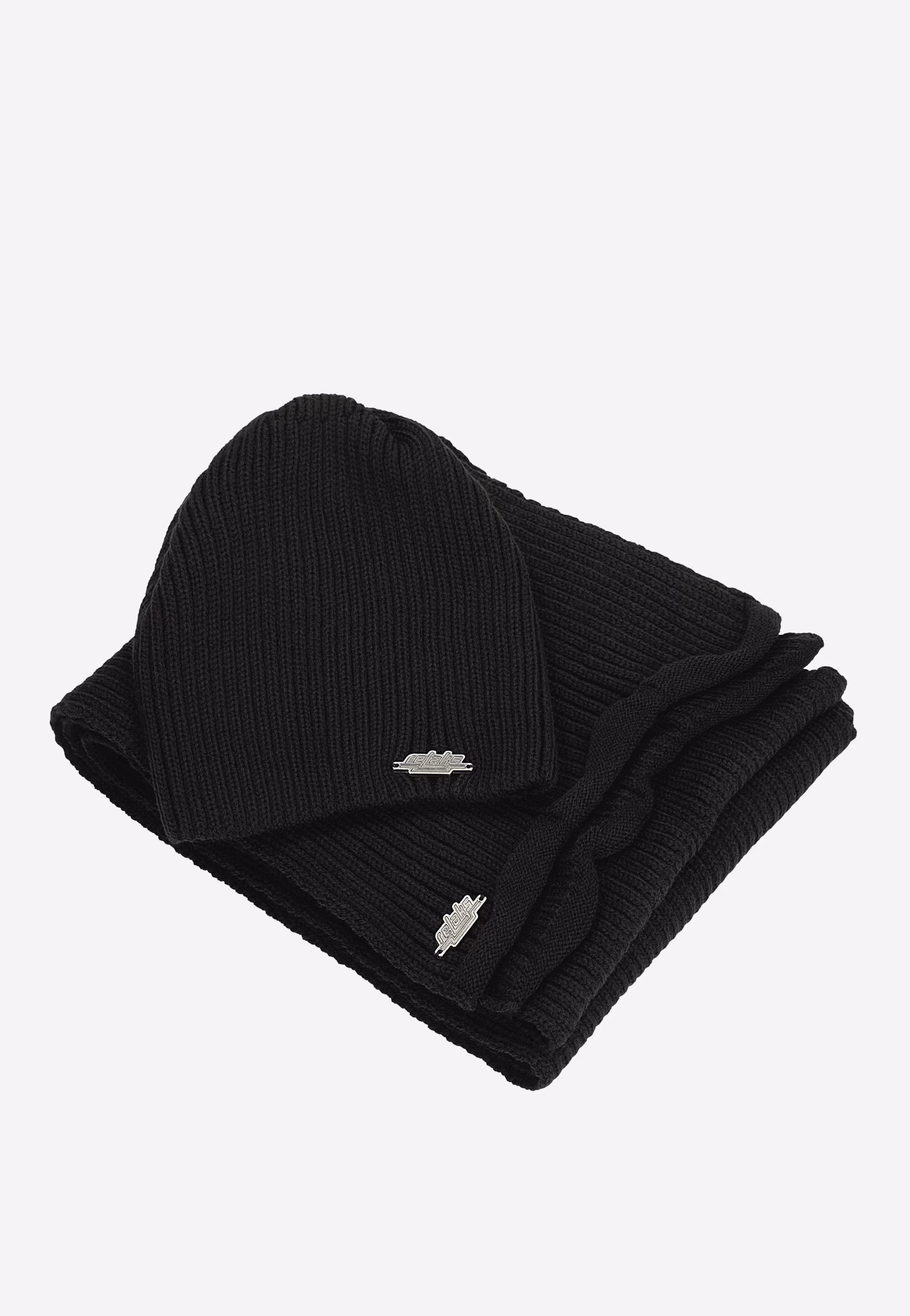 Granatowy zestaw RELAKS czapka + szalik