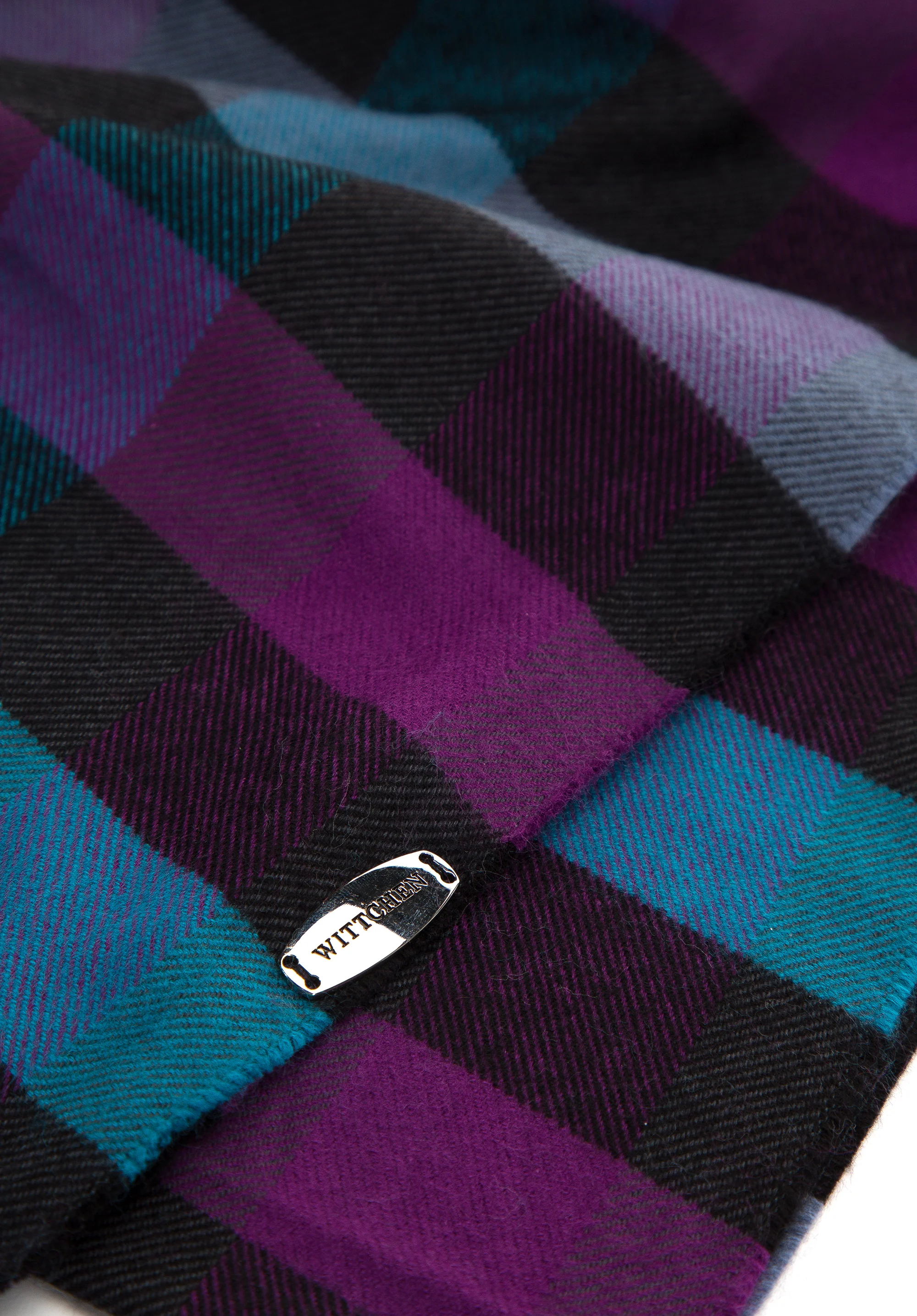 Męski szalik w kratę prosty