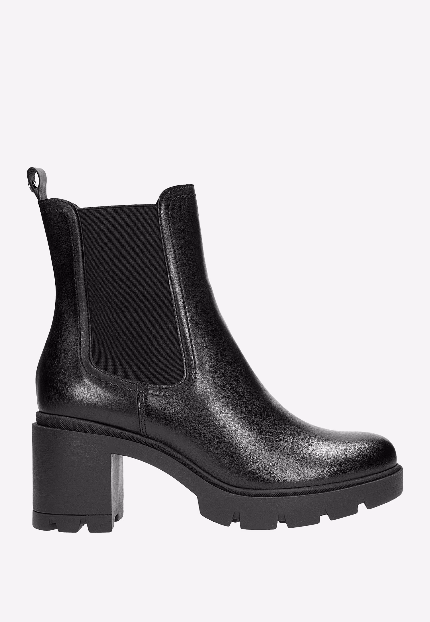 Brązowe skórzane sztyblety damskie ze skóry licowej