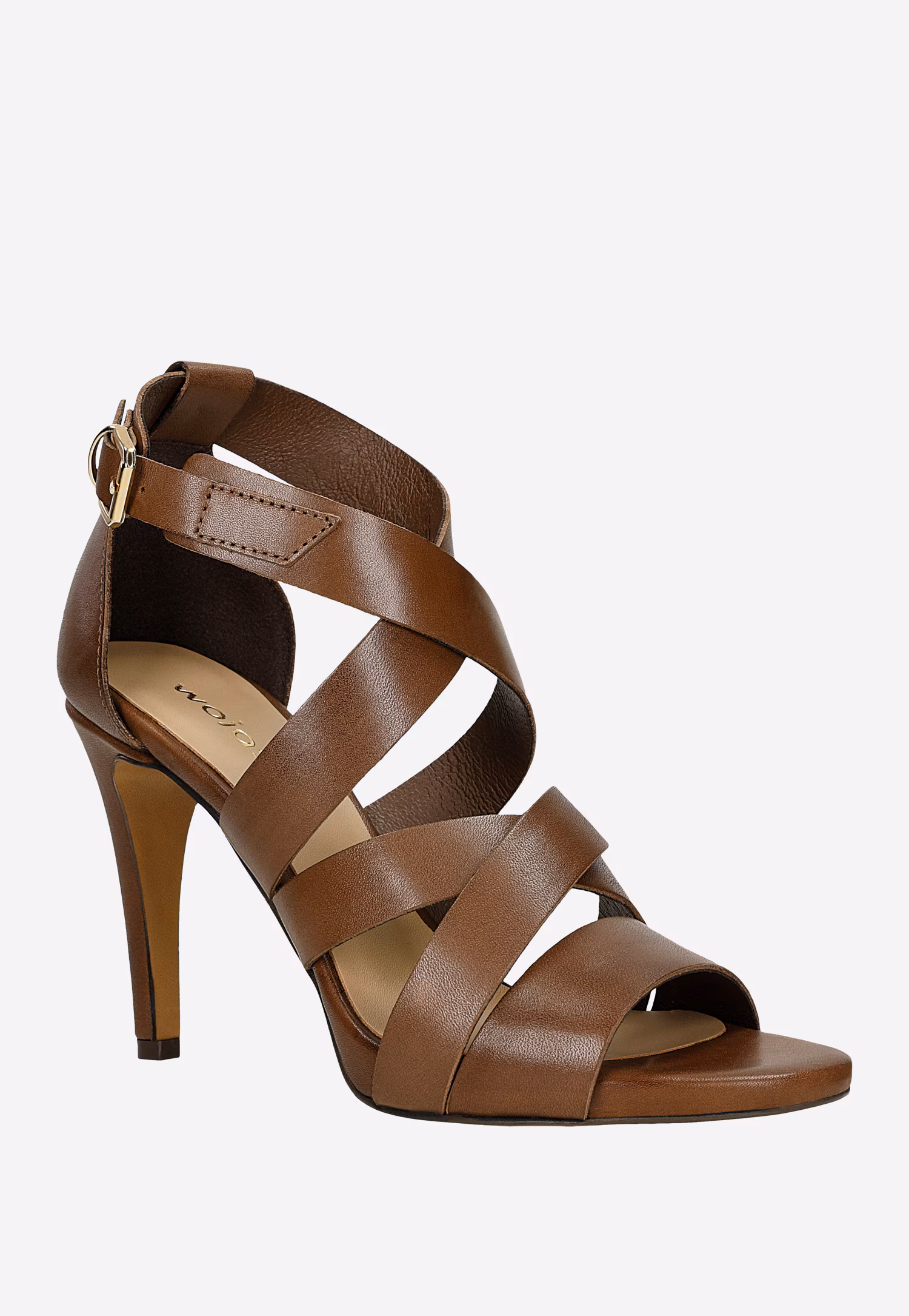 Brązowe sandały damskie na szpilce