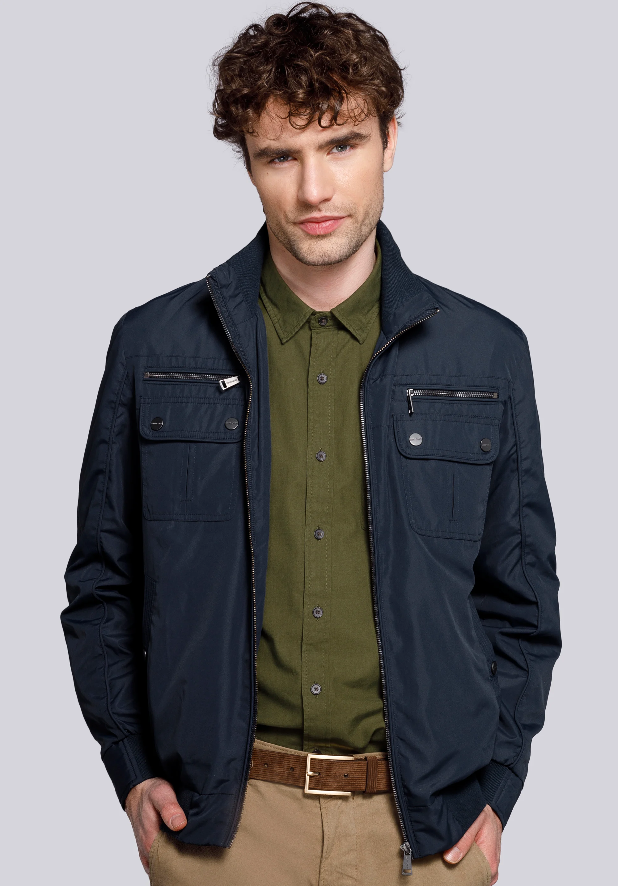 Męska kurtka harringtonka ze ściągaczami