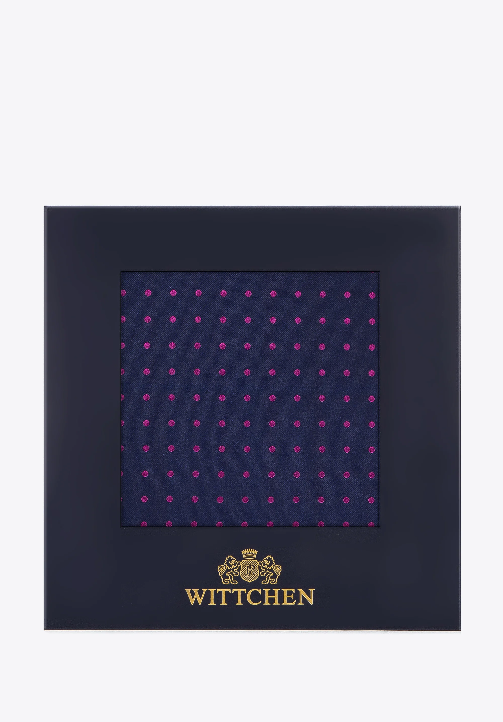 Poszetka z jedwabiu w kropki