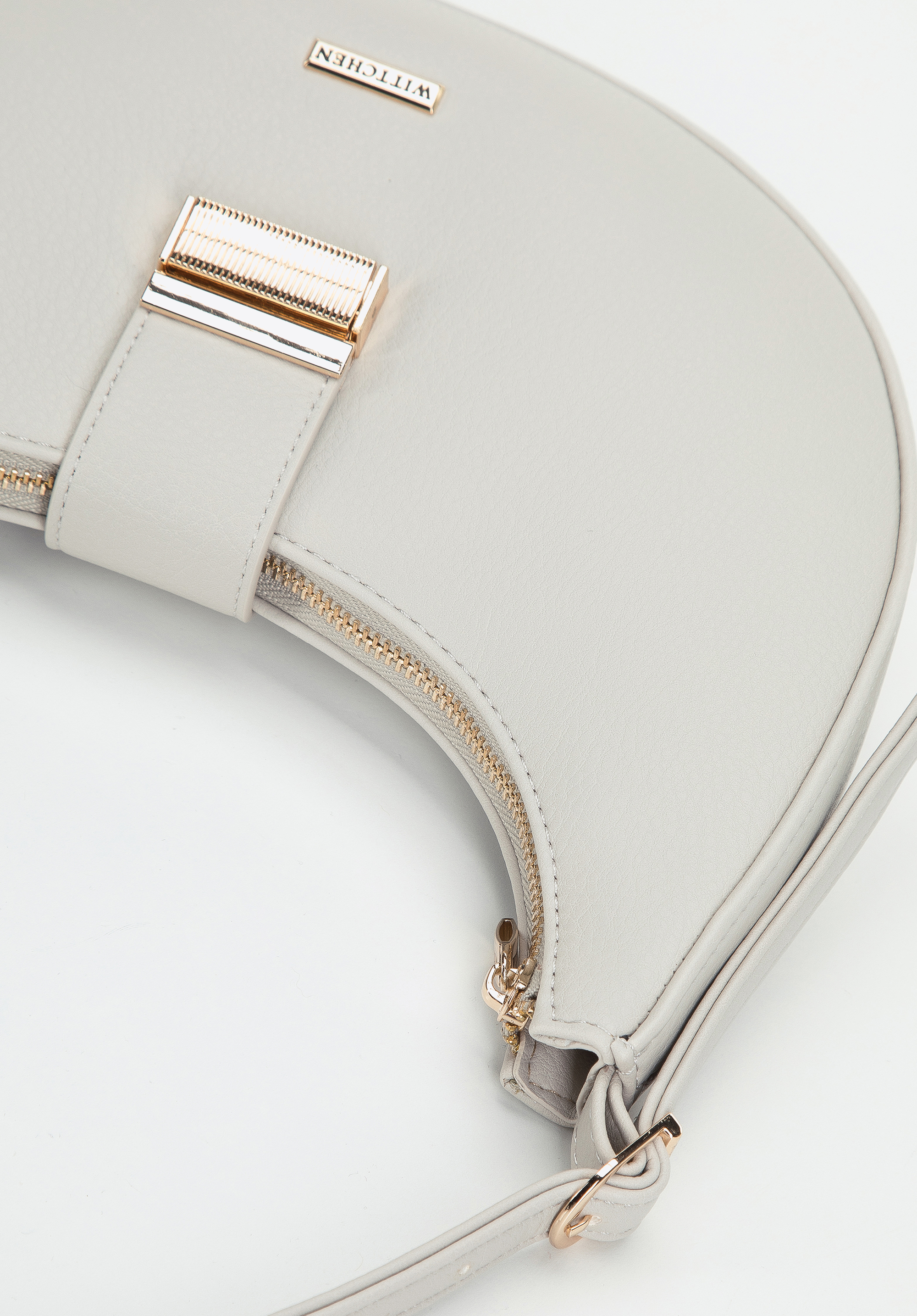 Torebka bagietka z ekoskóry z klamrą