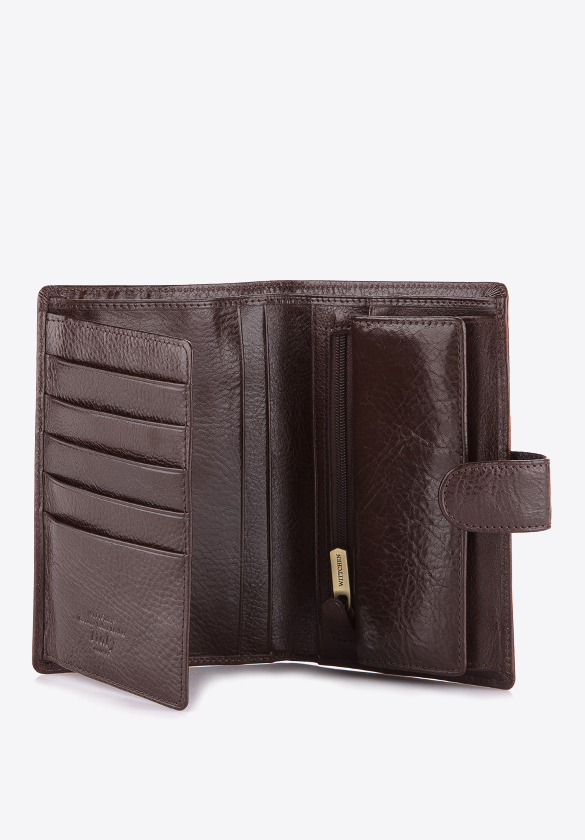 Męski portfel skórzany z dużą ilością przegródek