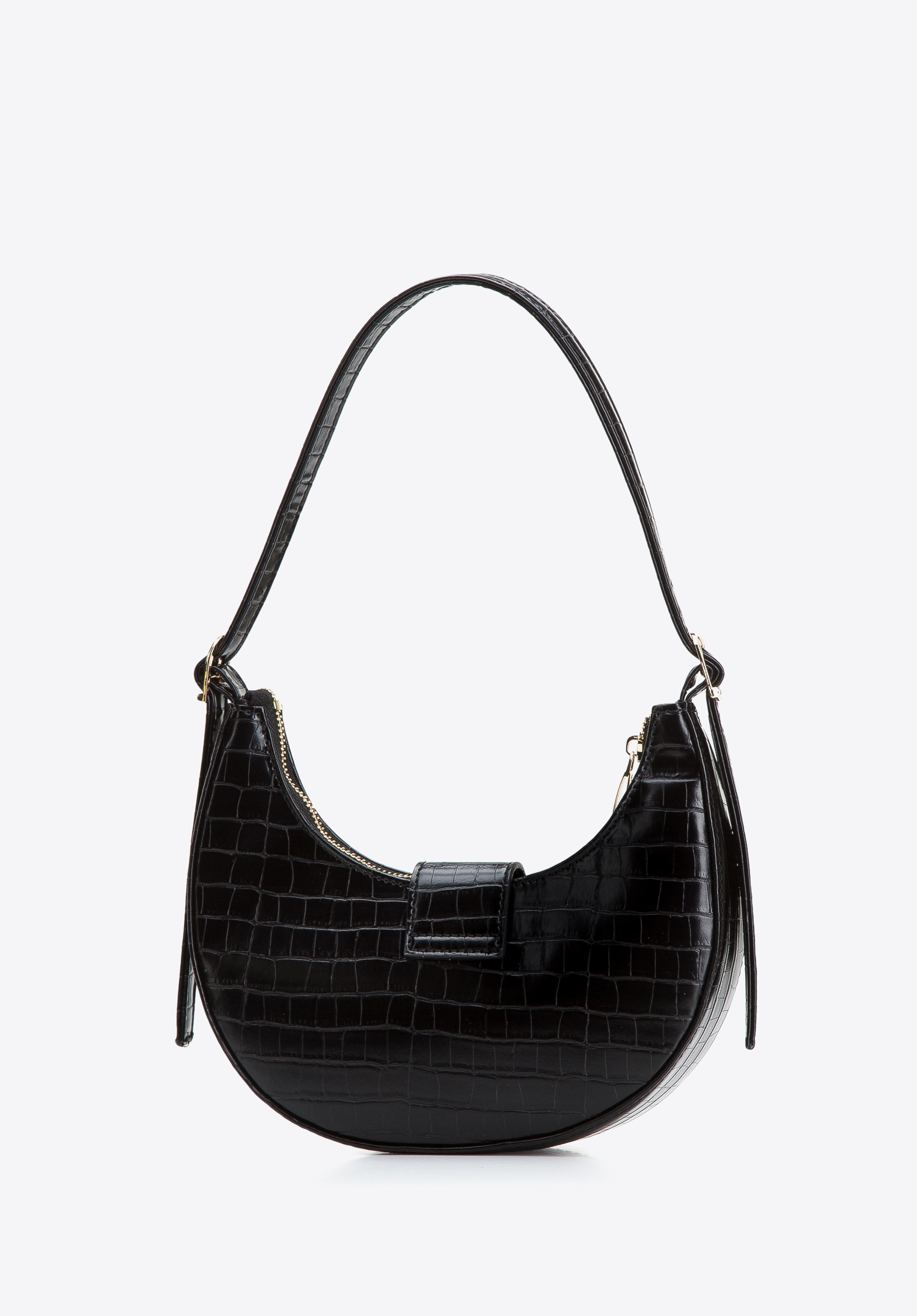 Minitorebka bagietka z ekoskóry croco z klamrą