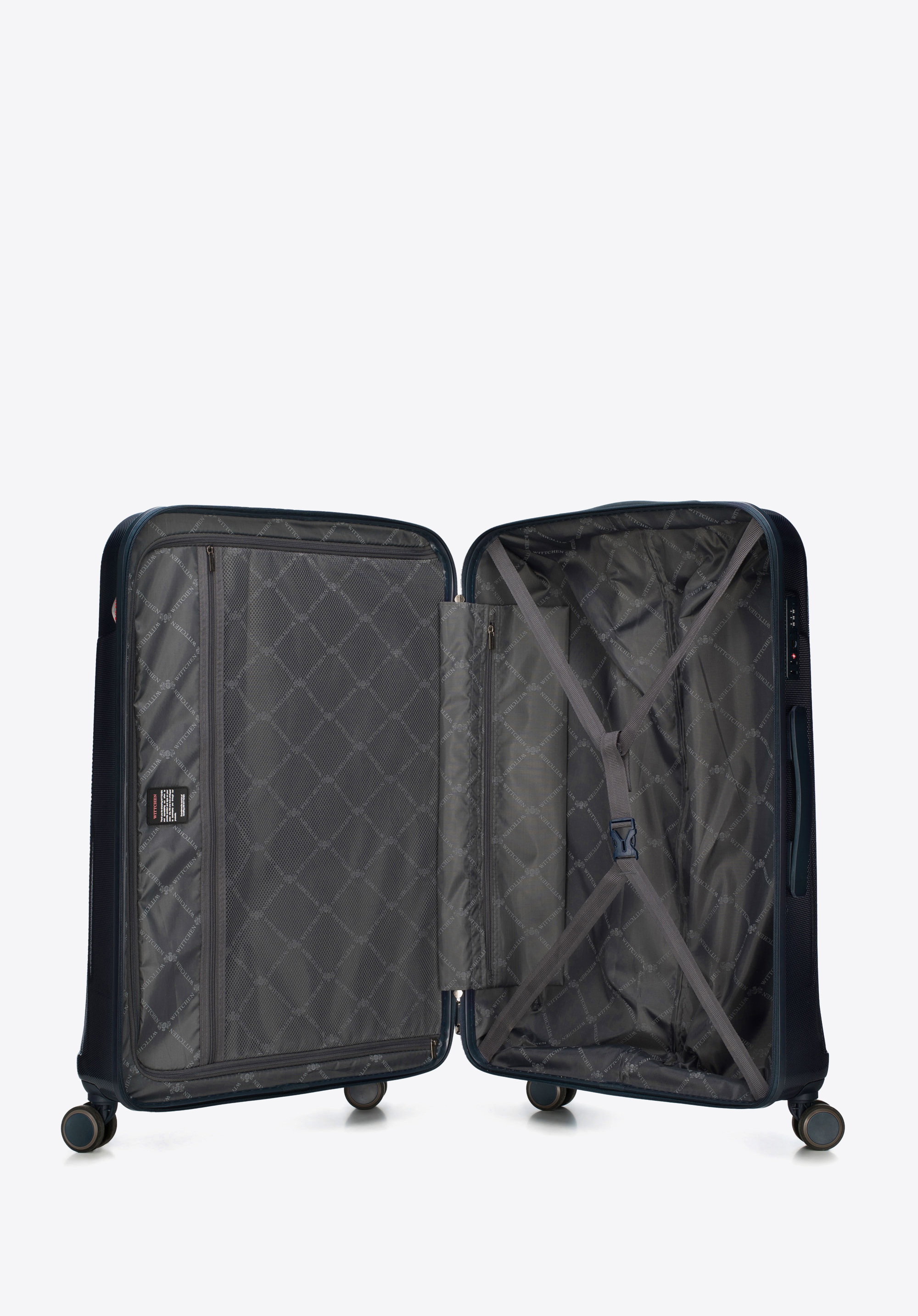 Walizka kabinowa z polikarbonu geometryczna