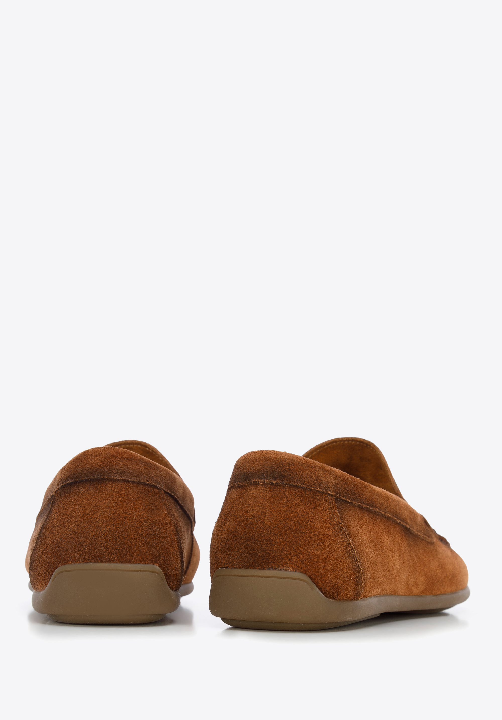 Męskie mokasyny pensówki zamszowe cieniowane