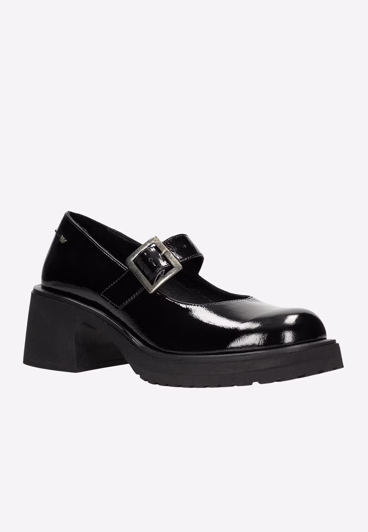 Czarne czółenka Mary Jane z zapięciem na klamerkę