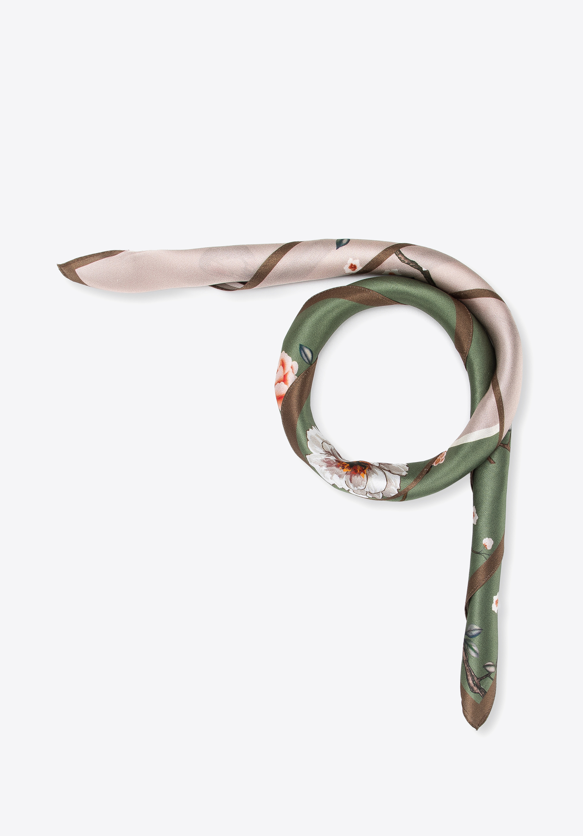 Damska chusta jedwabna we wzory duża