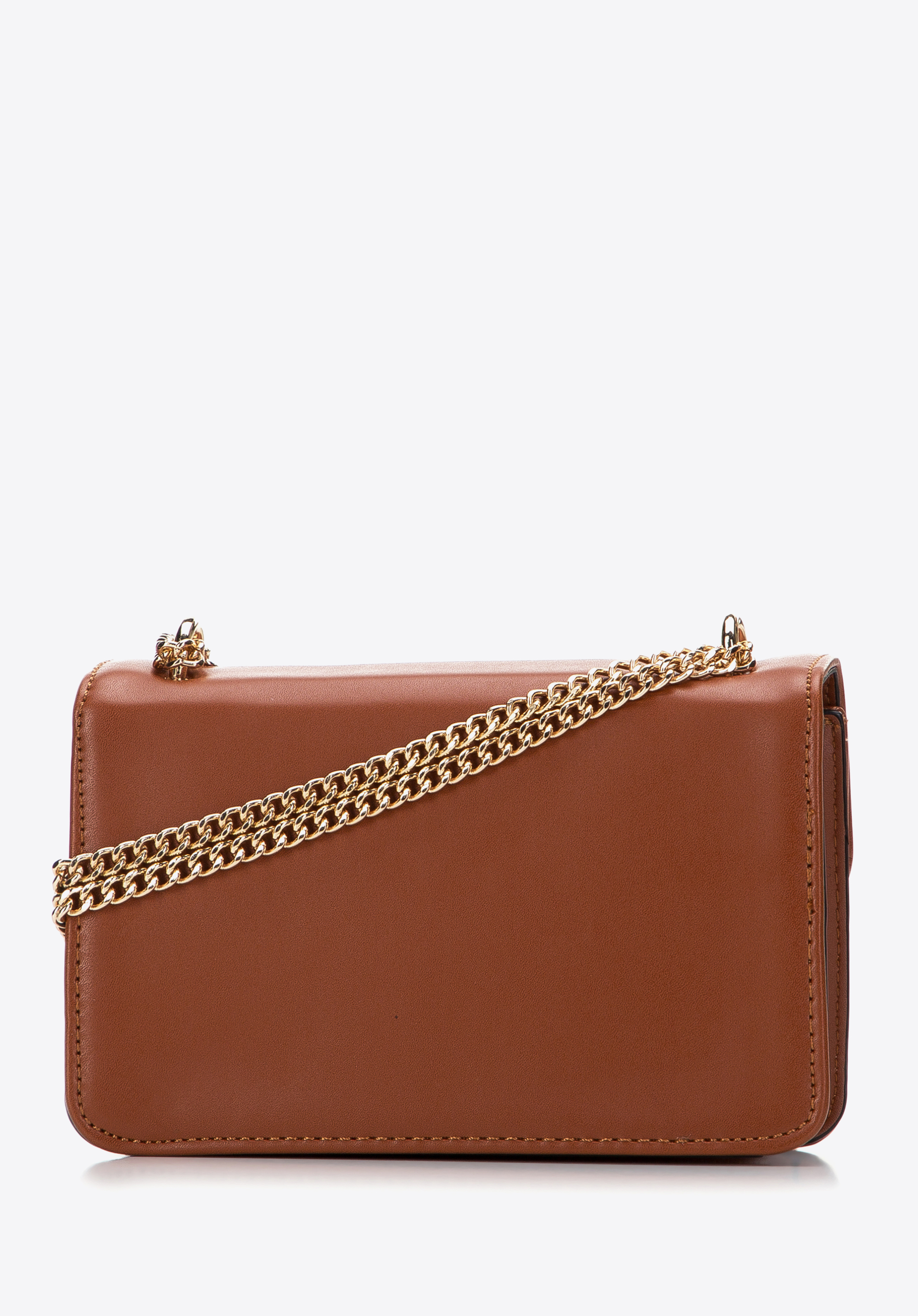 Damska minitorebka z ozdobną klamrą na łańcuszku