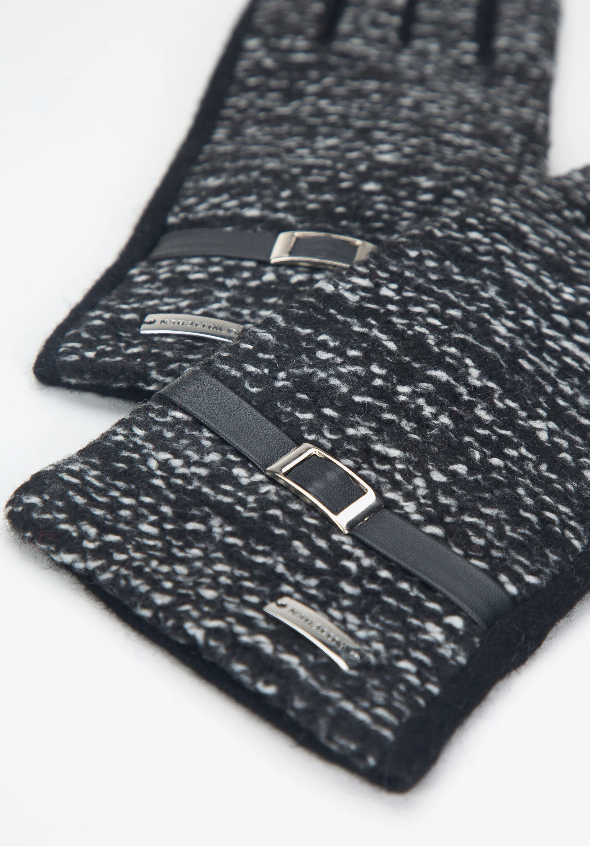 Damskie rękawiczki z tkaniny bouclé