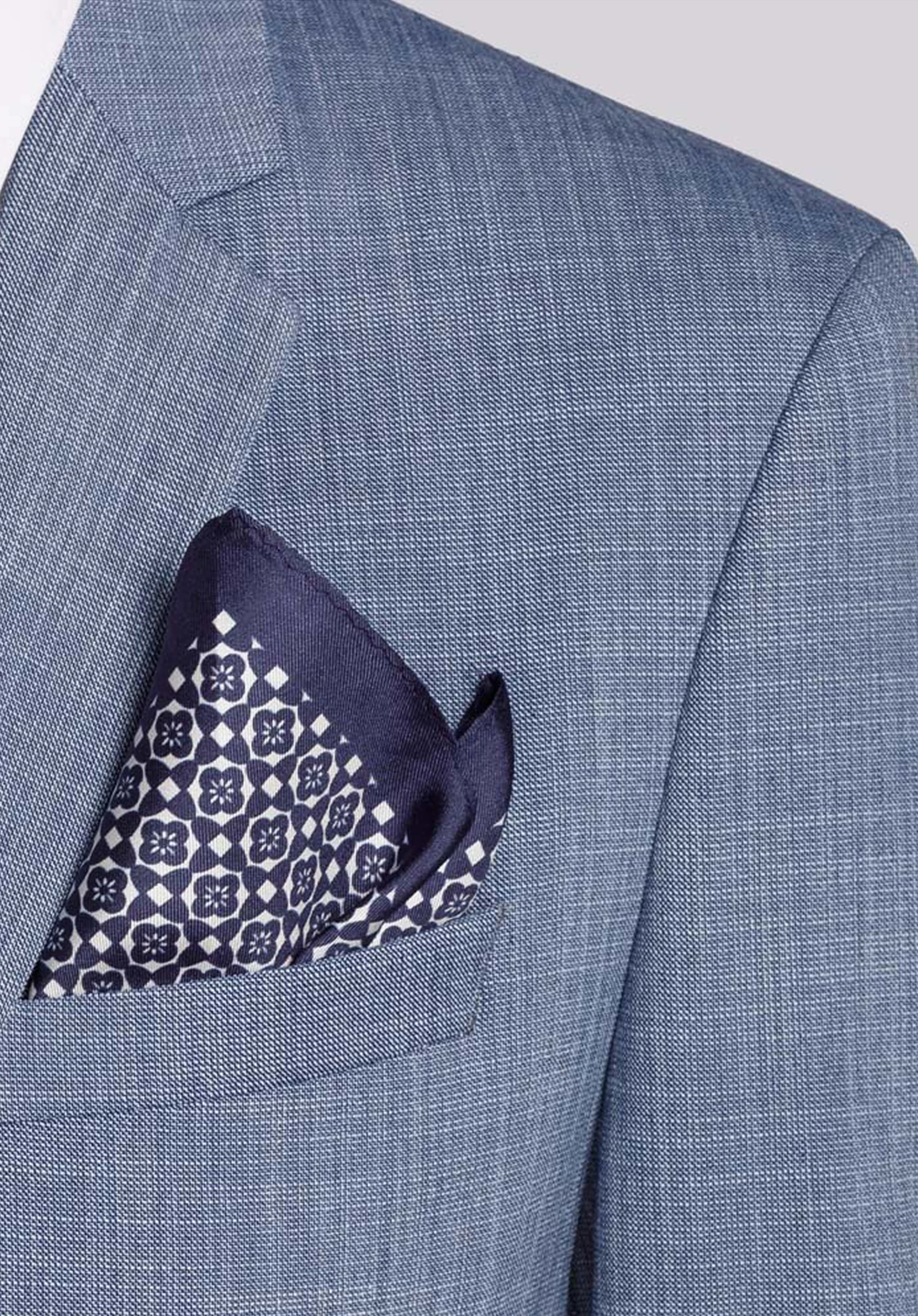 Poszetka z jedwabiu wzorzysta duża