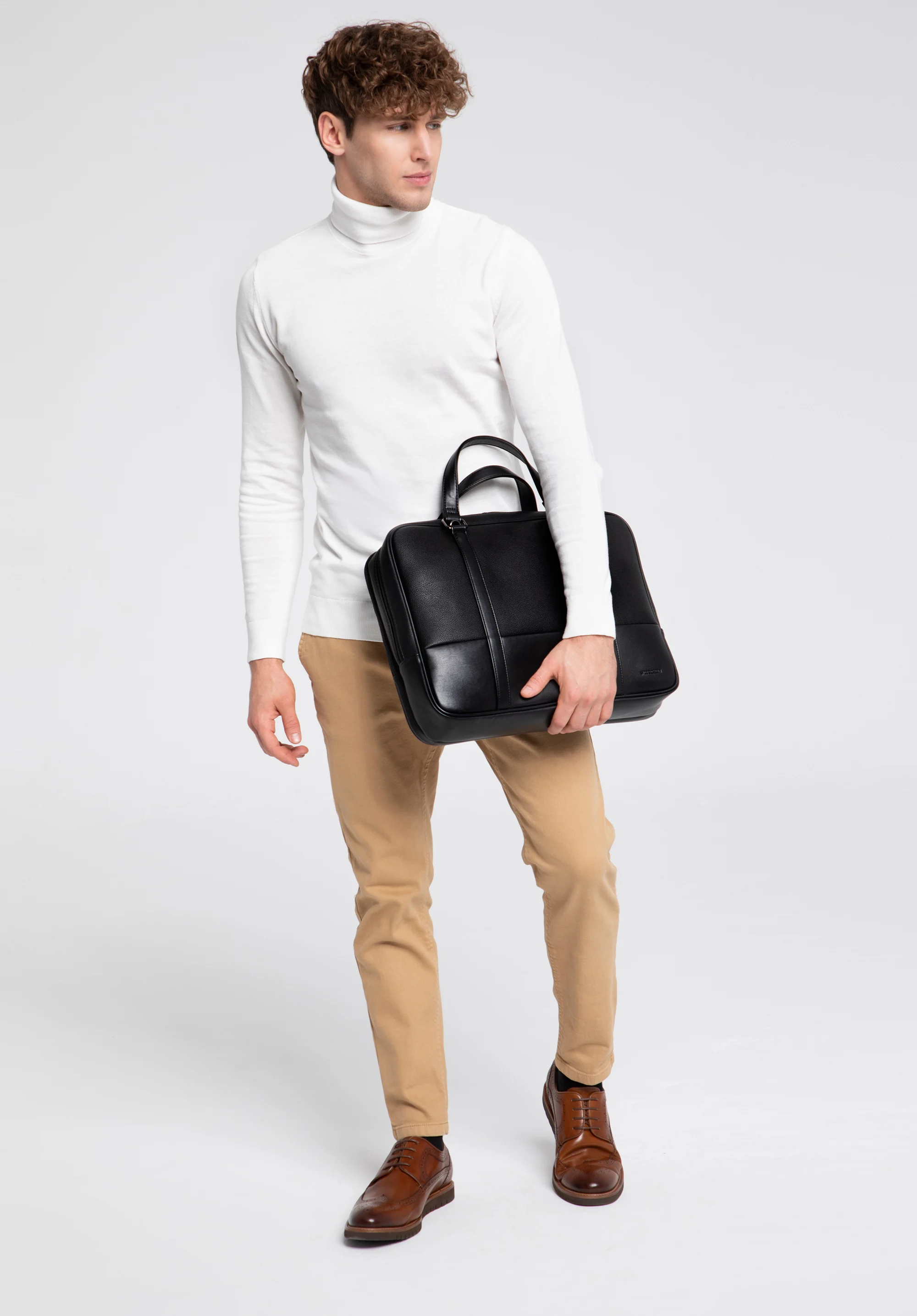 Torba na laptopa 15,6” z ekoskóry o dwóch fakturach