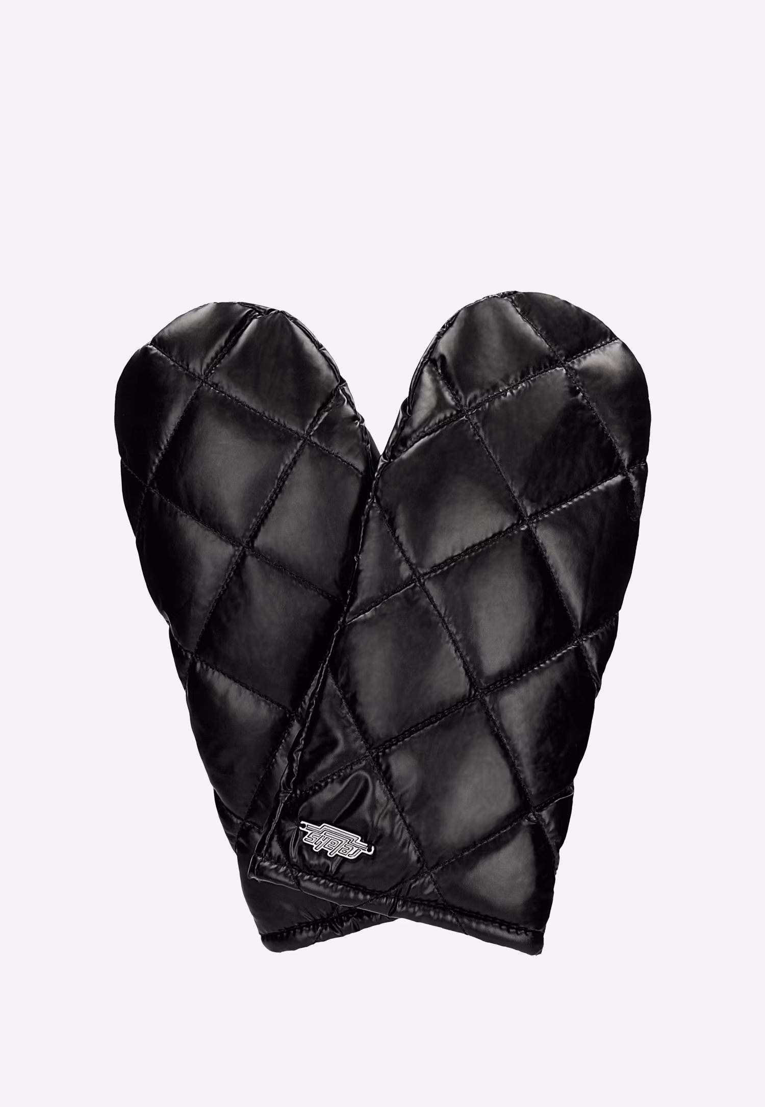 Czarne pikowane rękawiczki RELAKS z ociepleniem