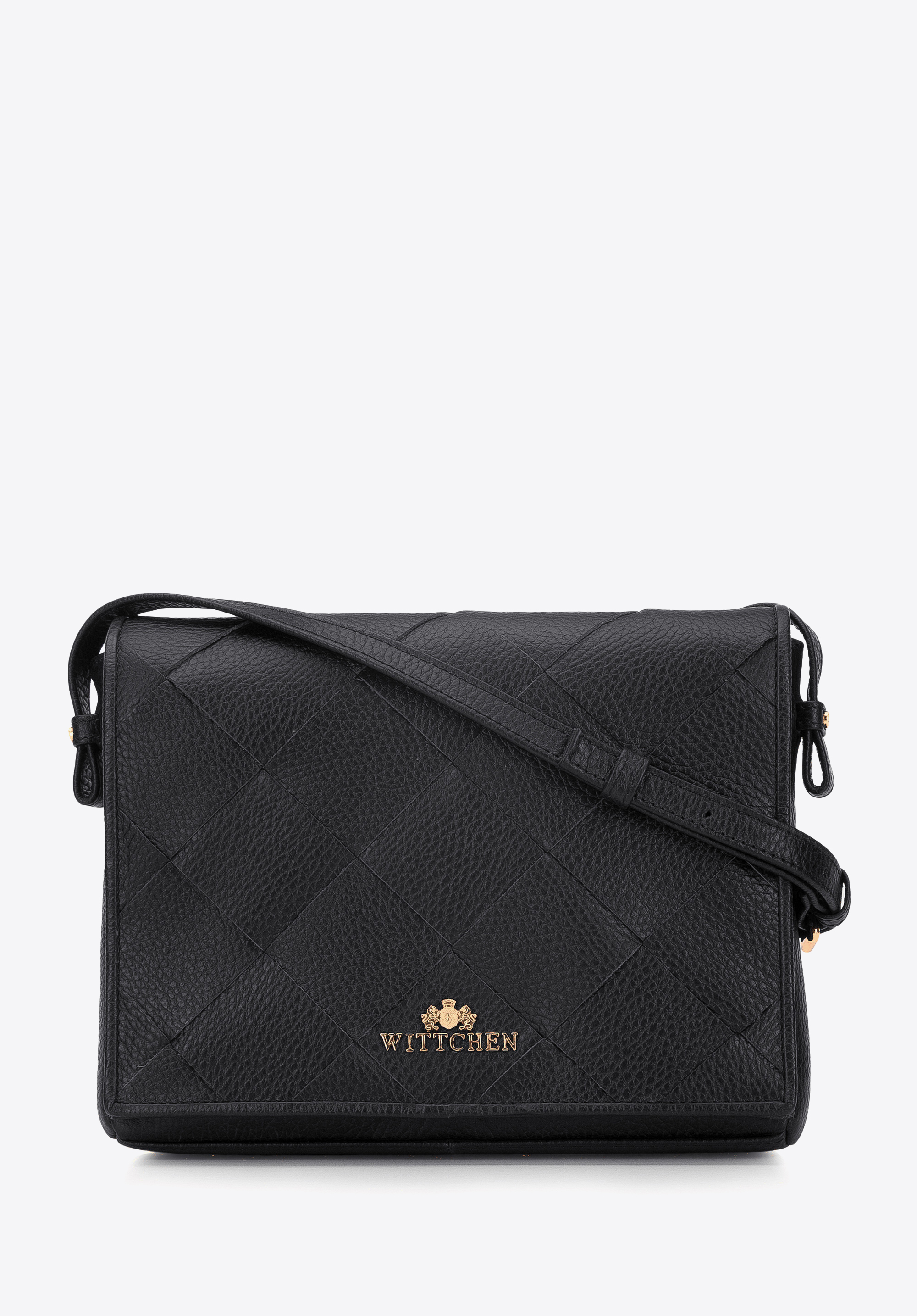 Damska listonoszka skórzana z plecionką