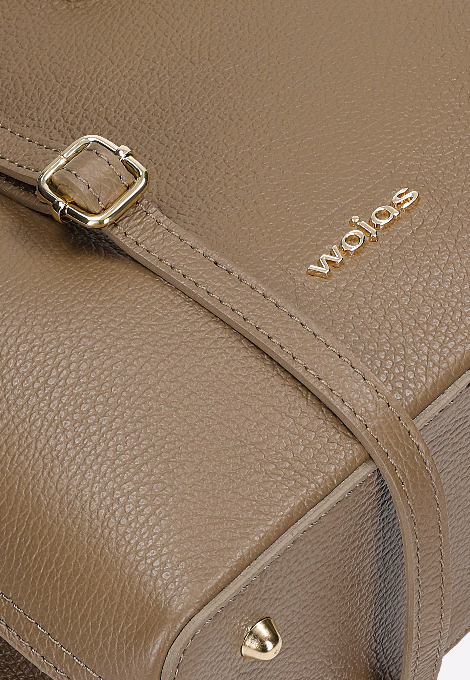 Ciemnobeżowa torebka damska ze skóry licowej