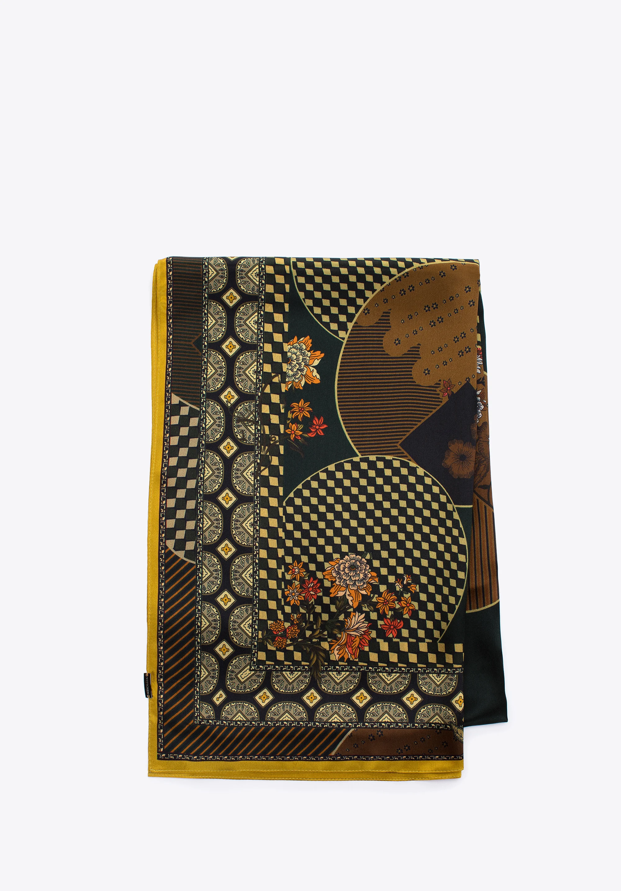 Damski szal z jedwabiu we wzory