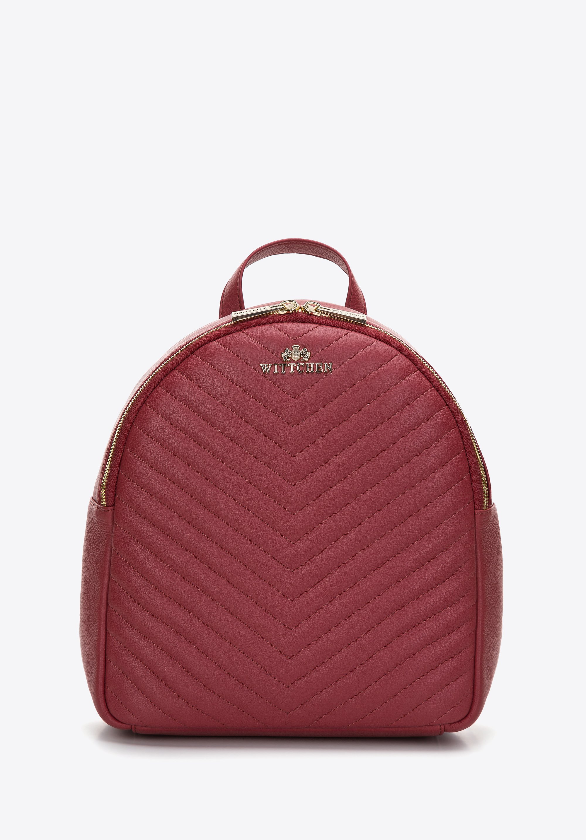 Damski plecak skórzany ukośnie pikowany