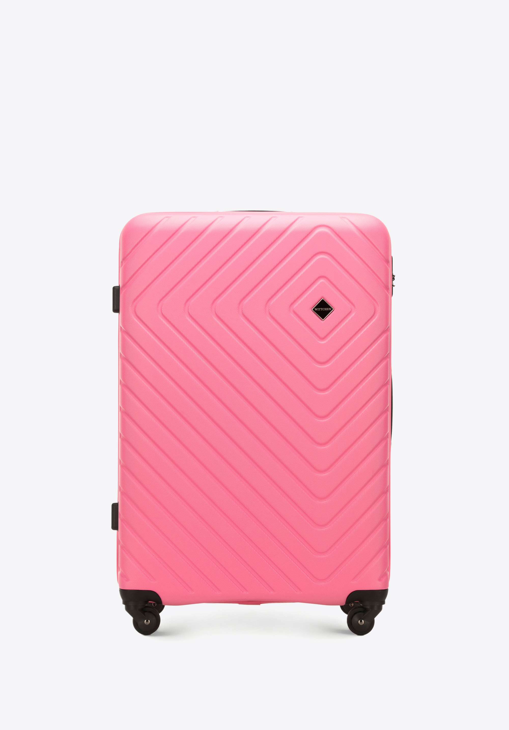 Walizka kabinowa z ABS-u z geometrycznym tłoczeniem