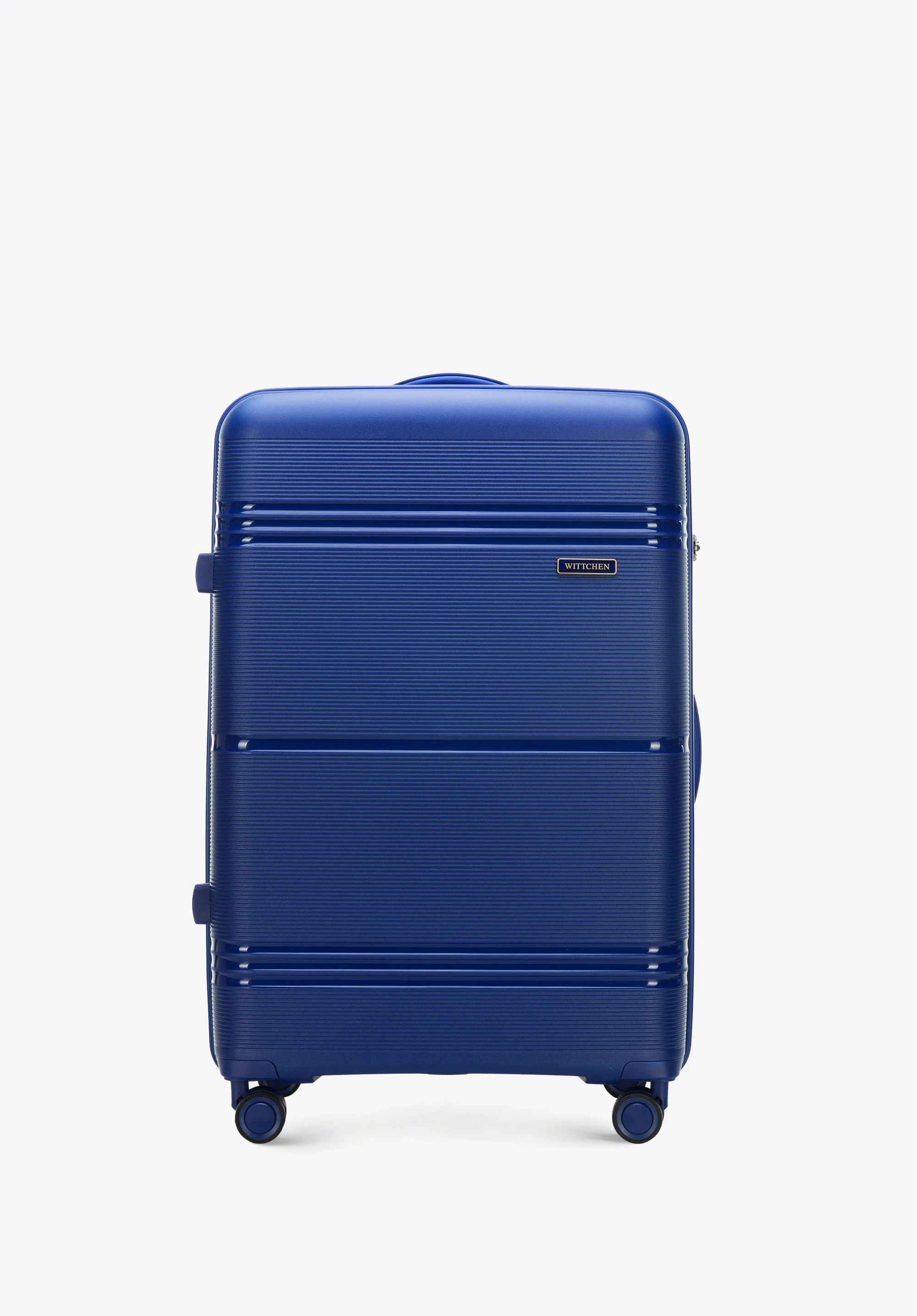 Średnia walizka z polipropylenu jednokolorowa