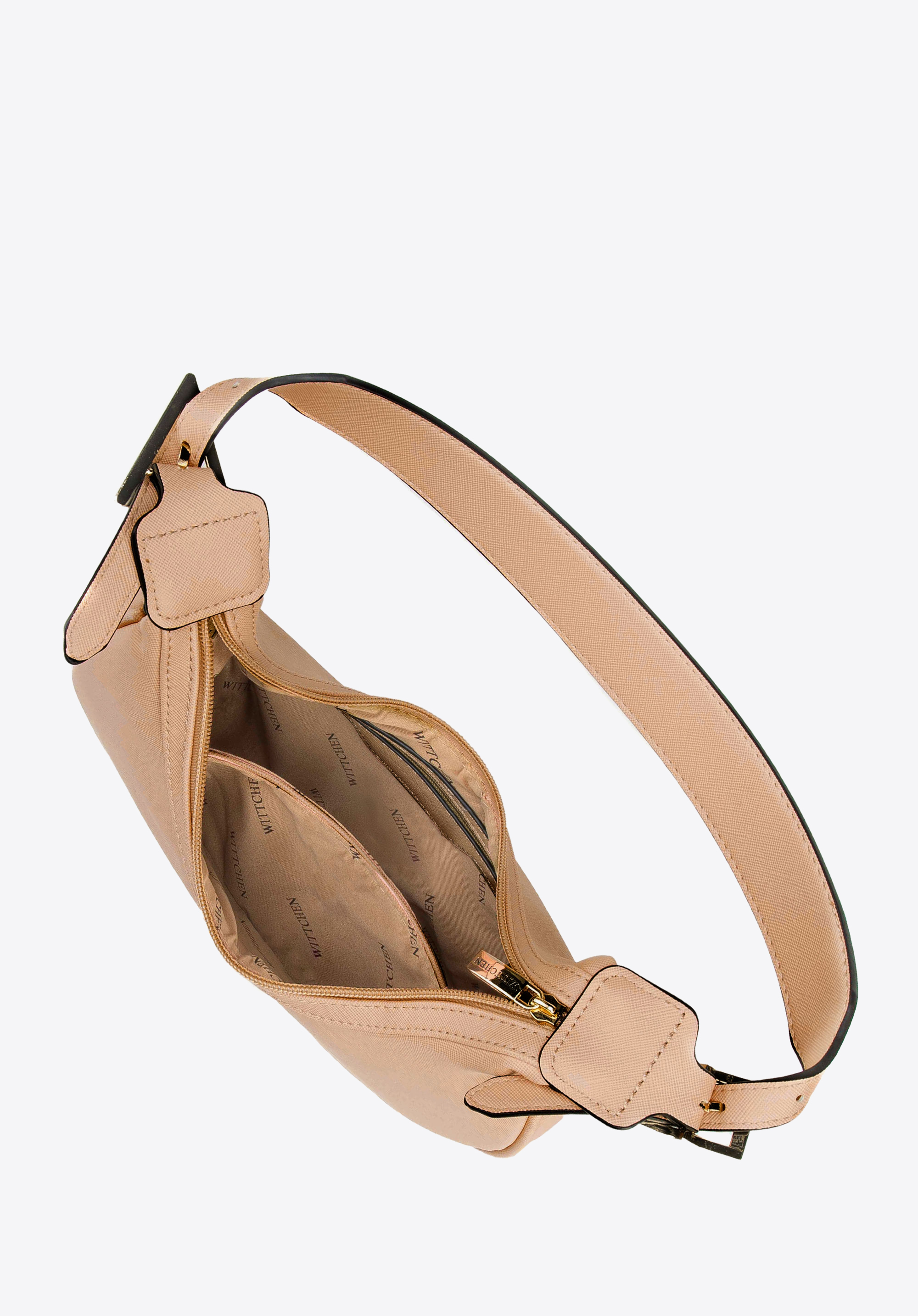 Torebka baguette z geometrycznymi klamrami