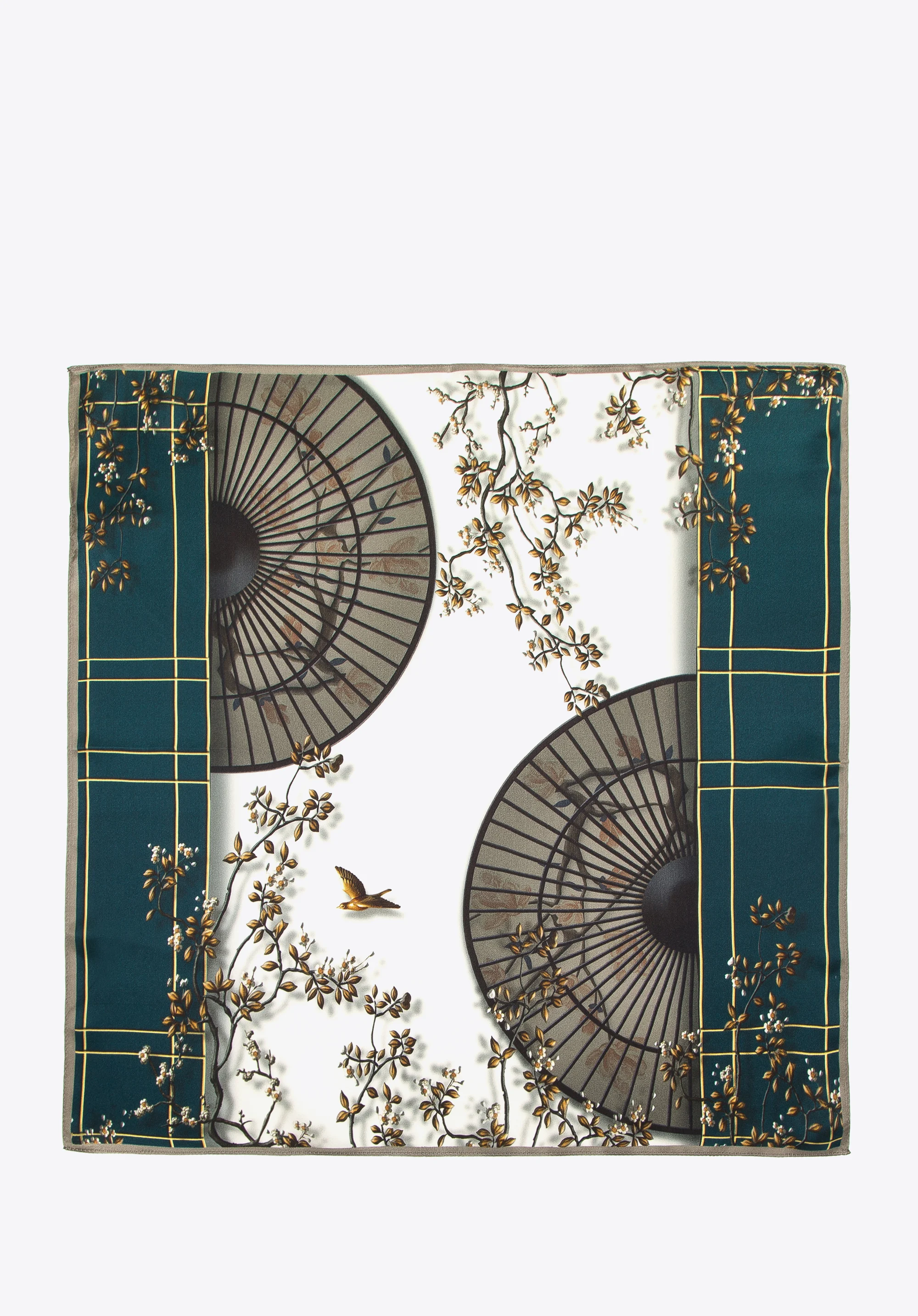 Damska apaszka jedwabna we wzory