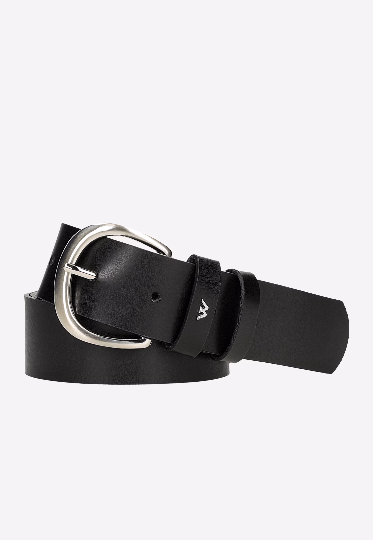 Brązowy pasek ze złotą klamrą