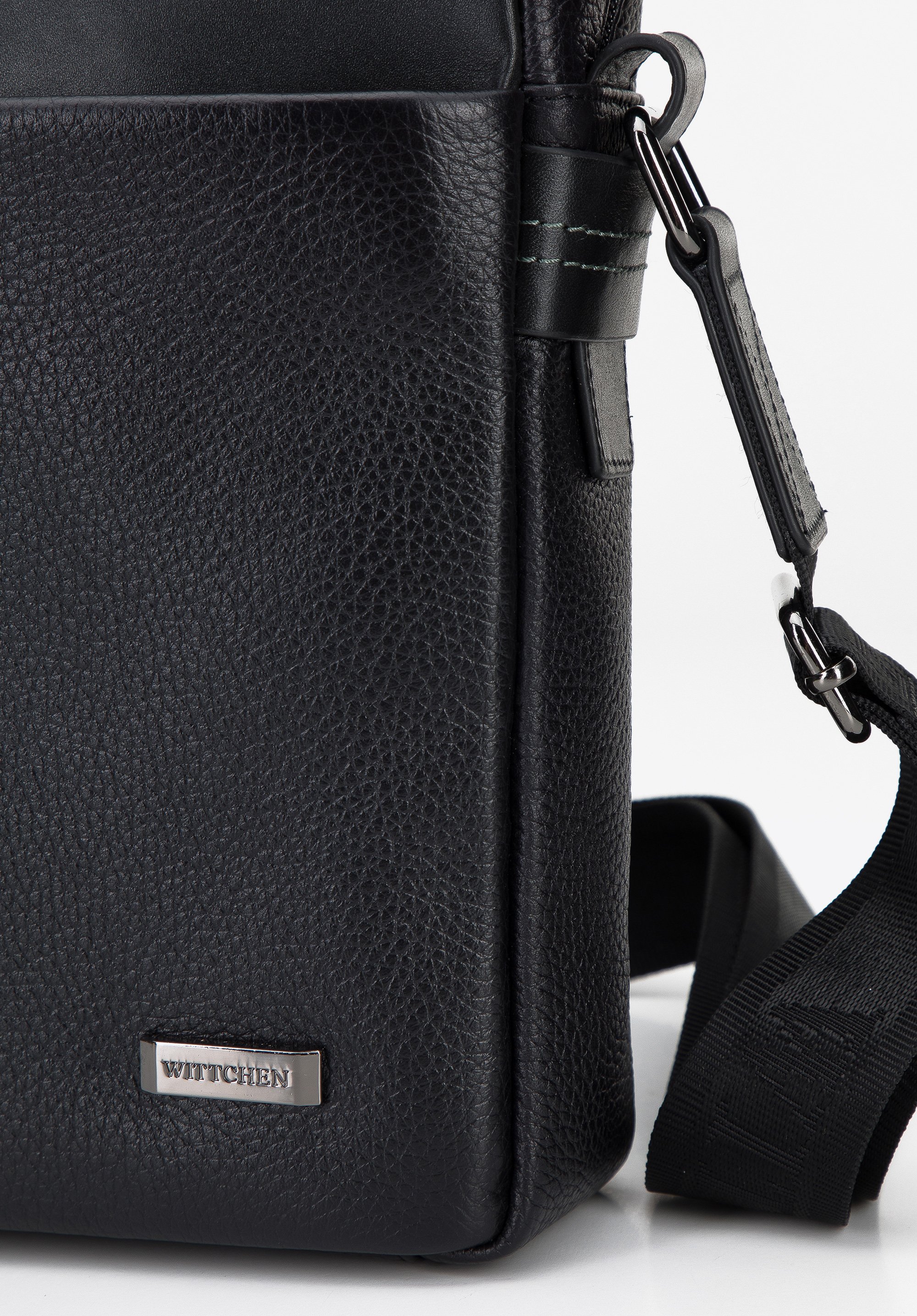 Męska listonoszka ze skóry o dwóch fakturach