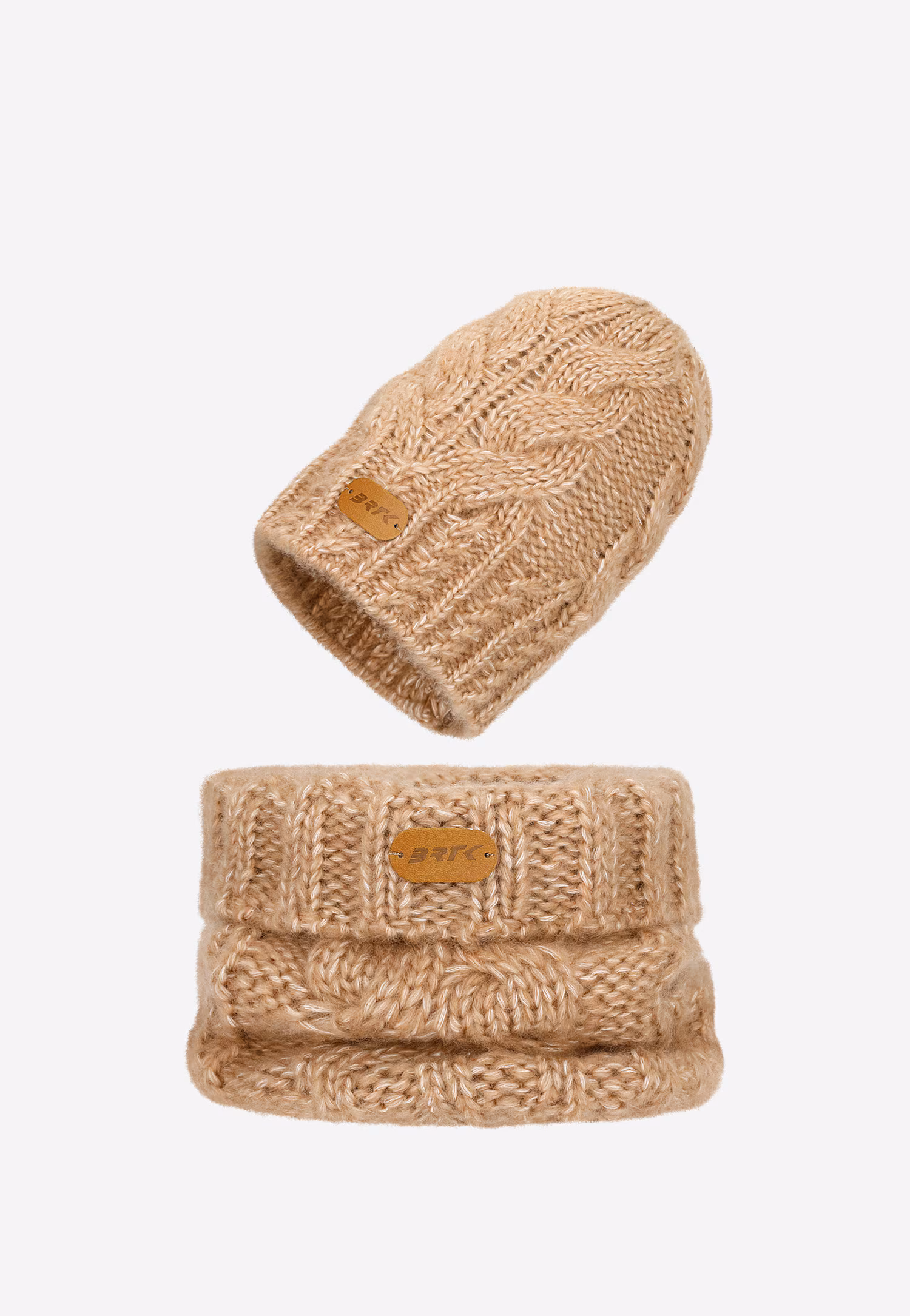 Zimowy zestaw BARTEK z wełny merino 85604-80, czapka + komin