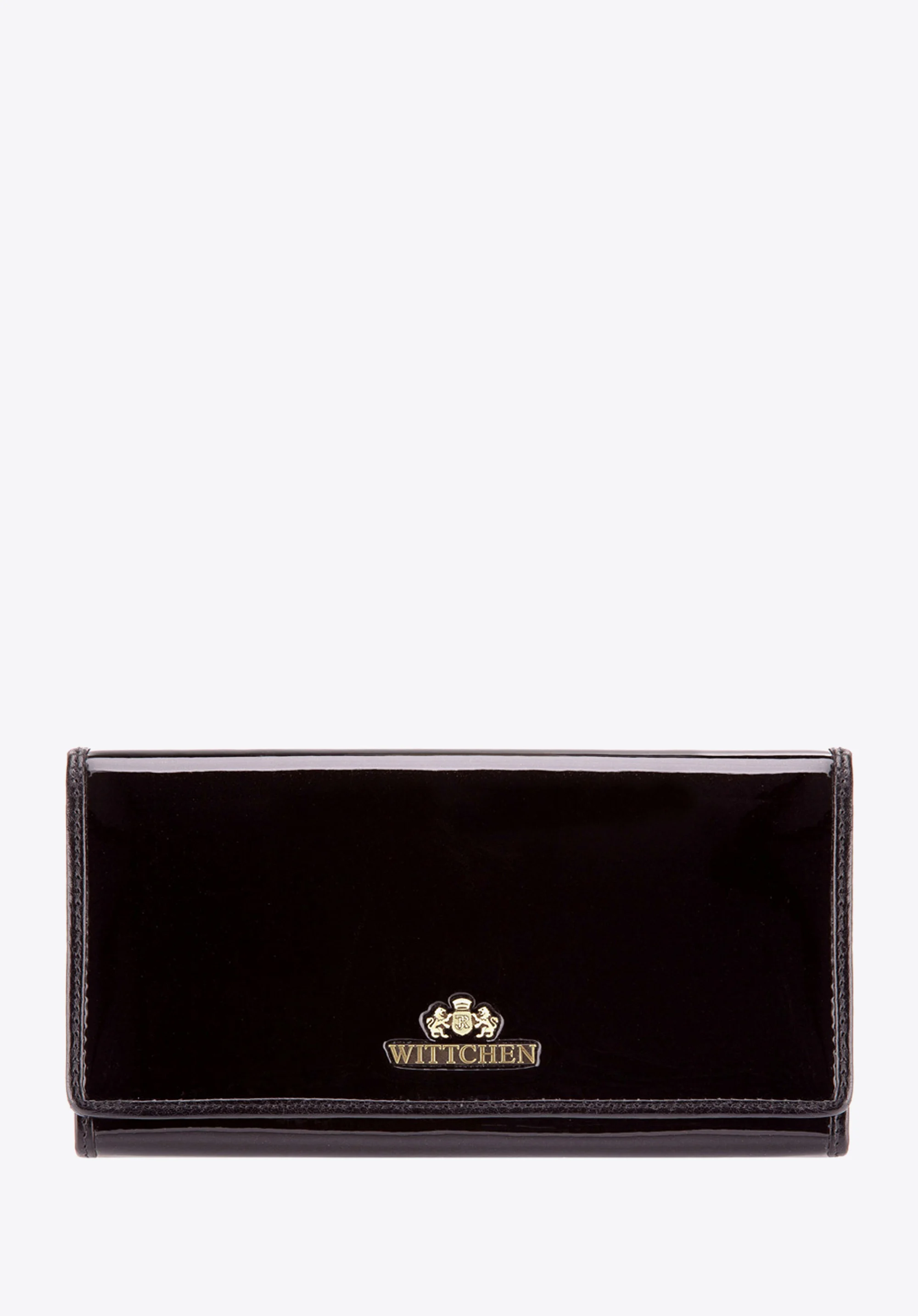 Damski portfel ze skóry lakierowany poziomy