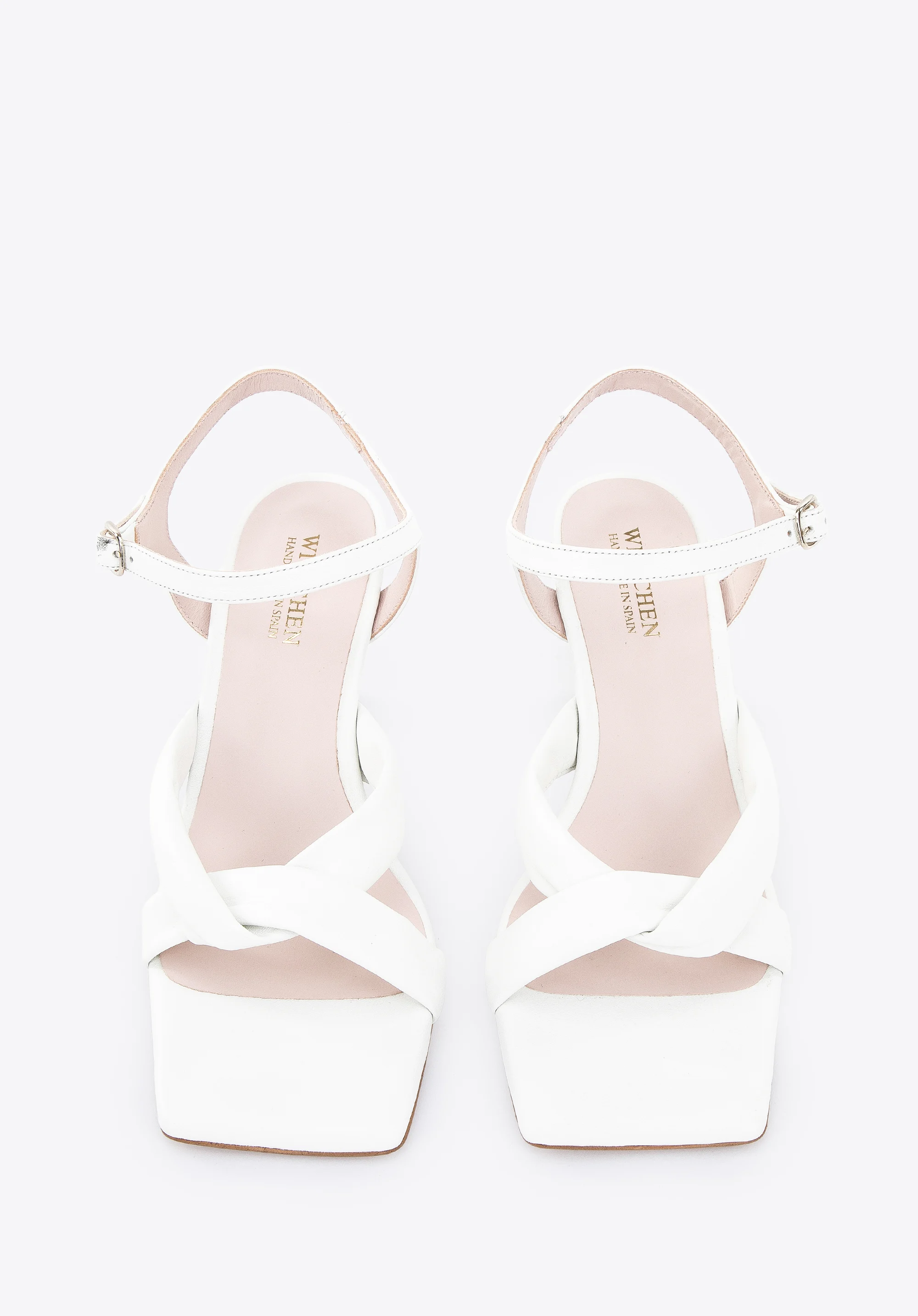 Damskie sandały skórzane z miękkimi paskami