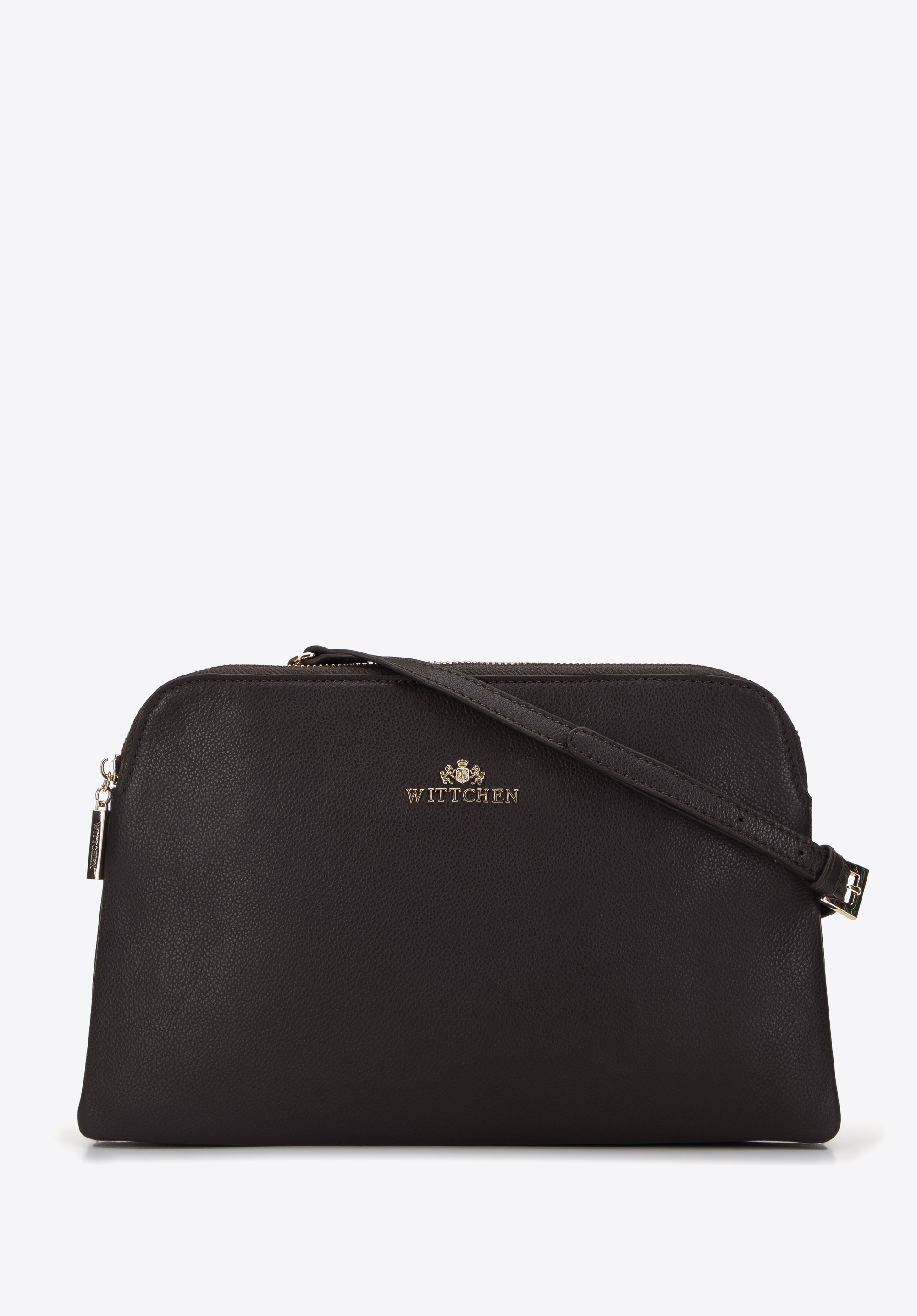 Damska listonoszka skórzana dwukomorowa klasyczna