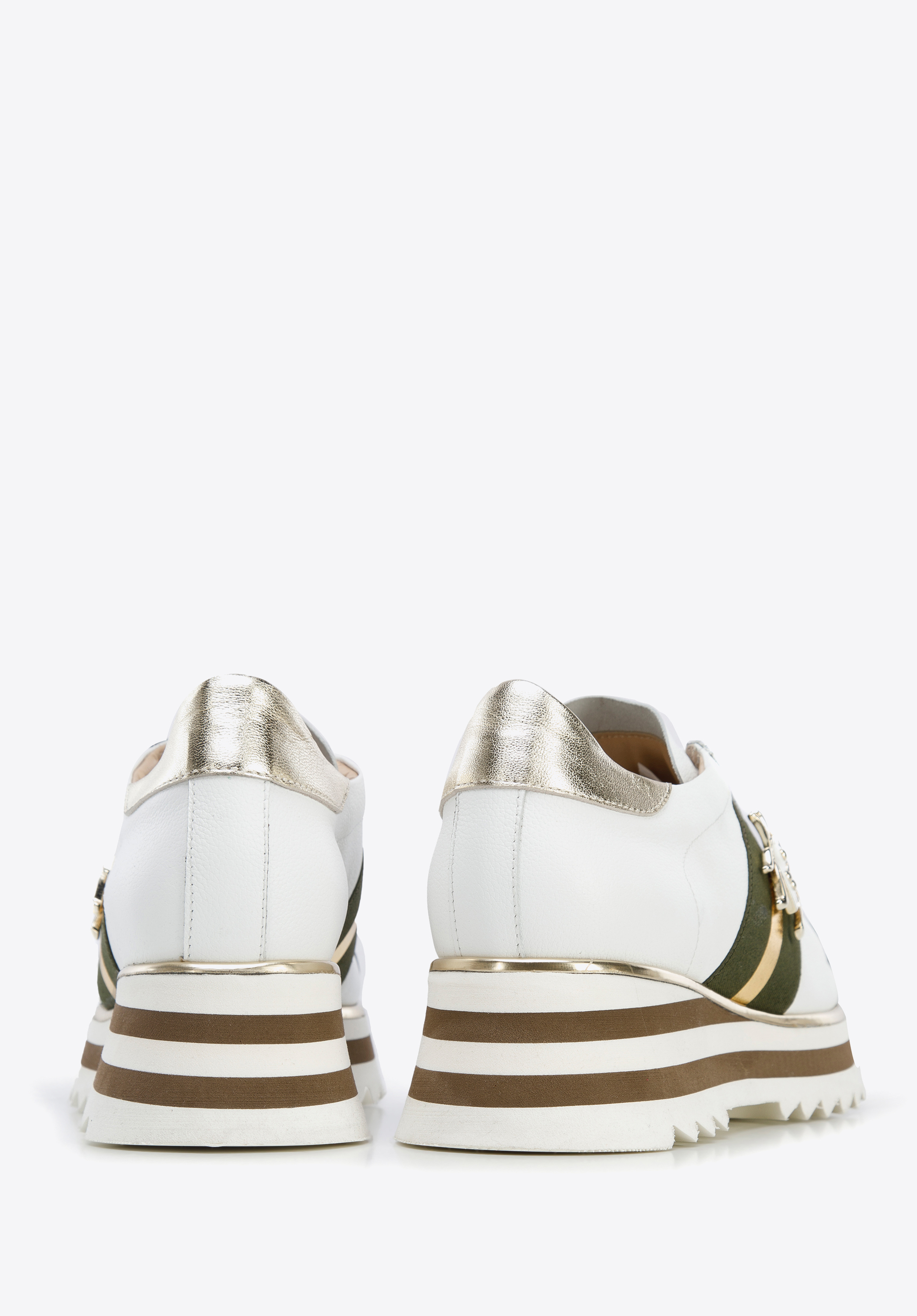 Damskie sneakersy skórzane z owadem