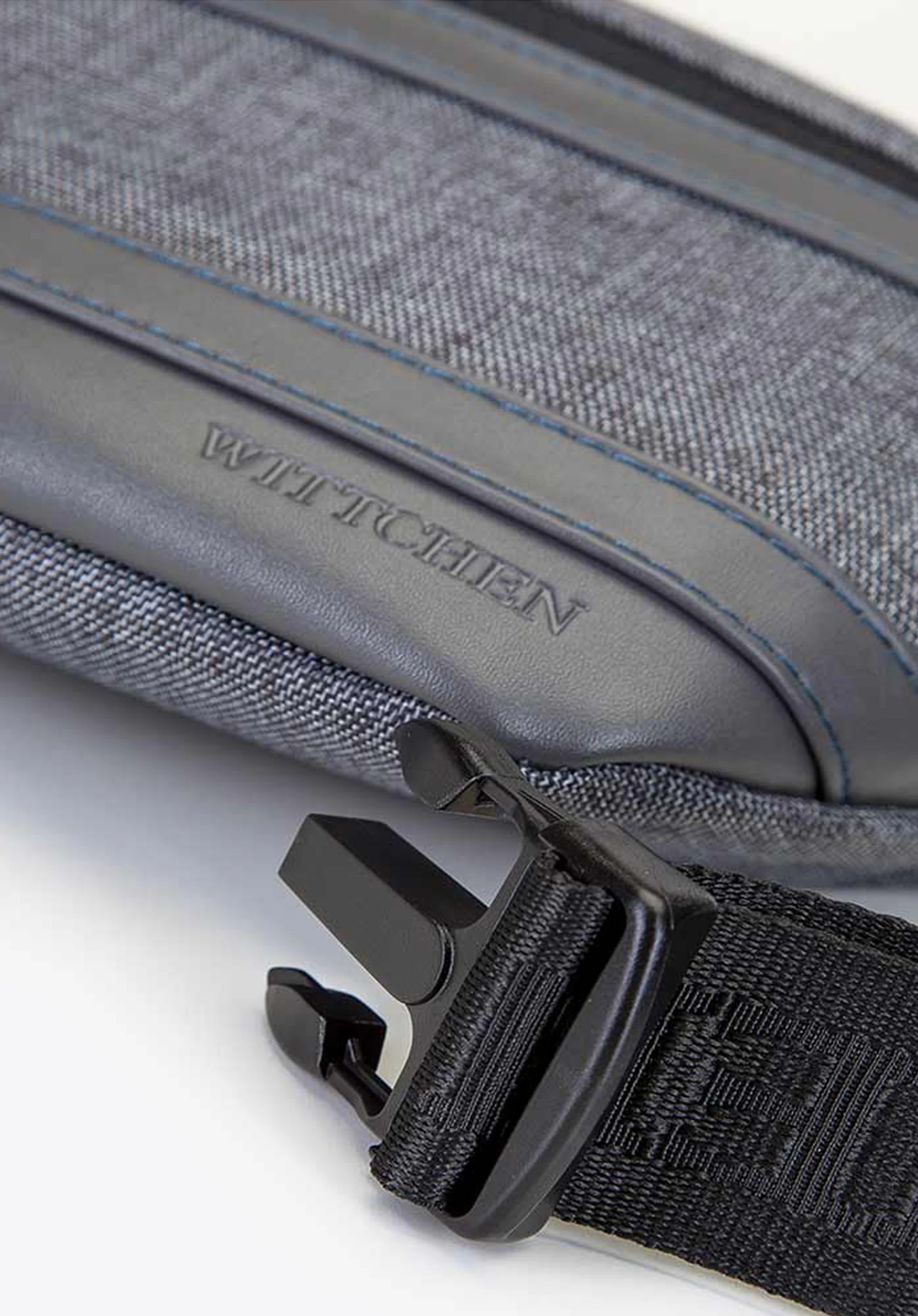 Męska torebka nerka z panelem z ekoskóry