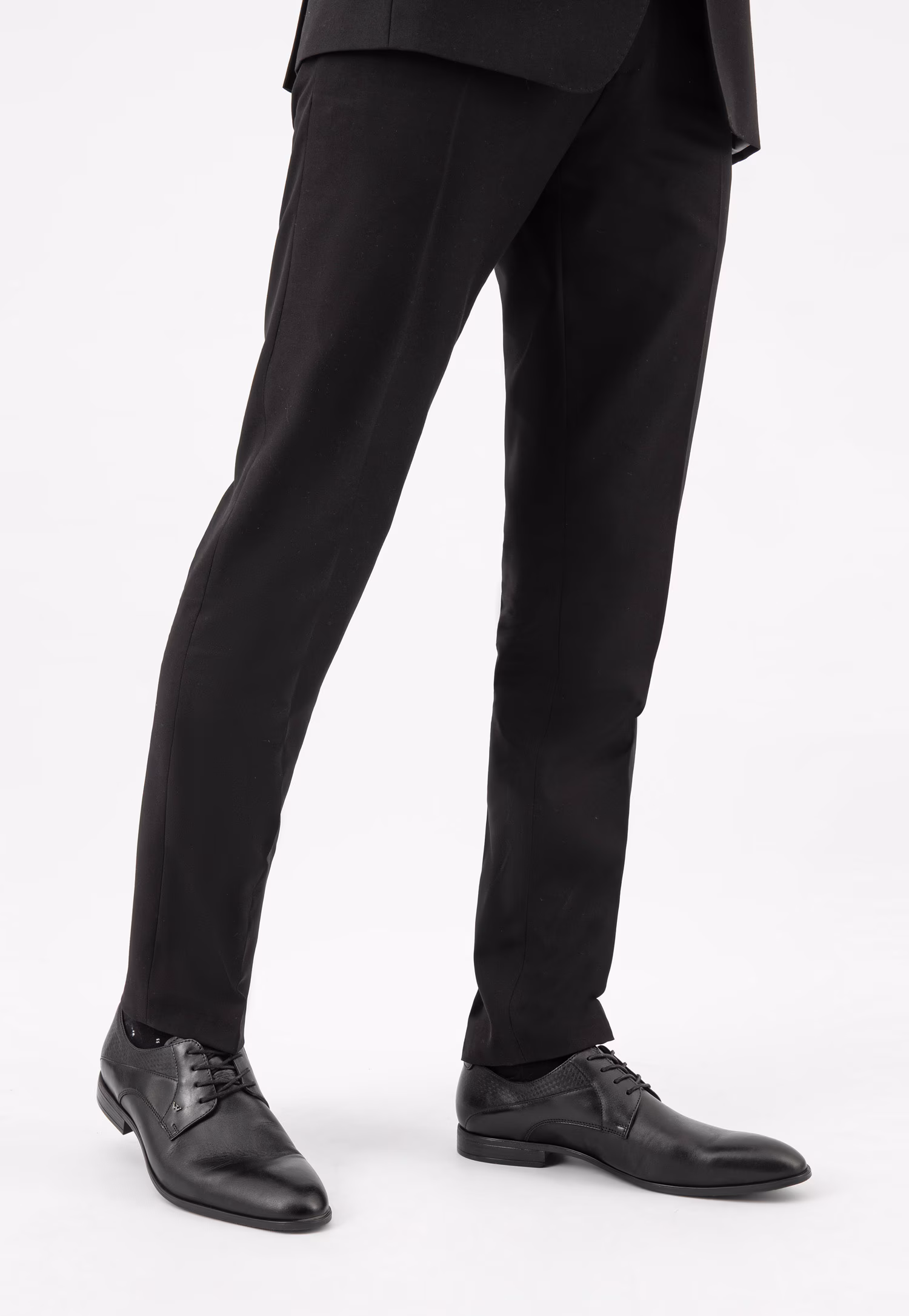 Brązowe wizytowe półbuty męskie ze skóry licowej