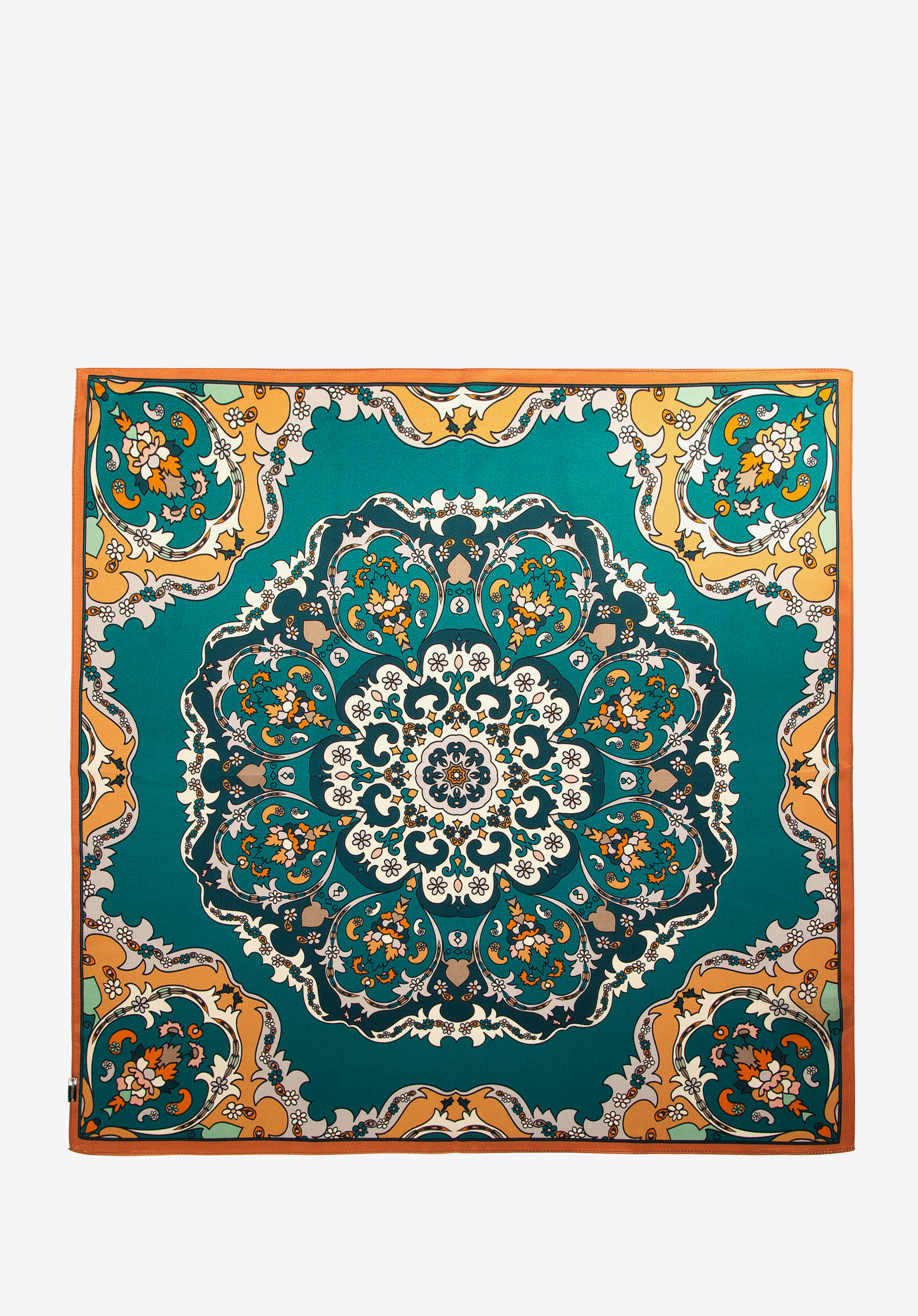 Damska chusta jedwabna we wzory duża