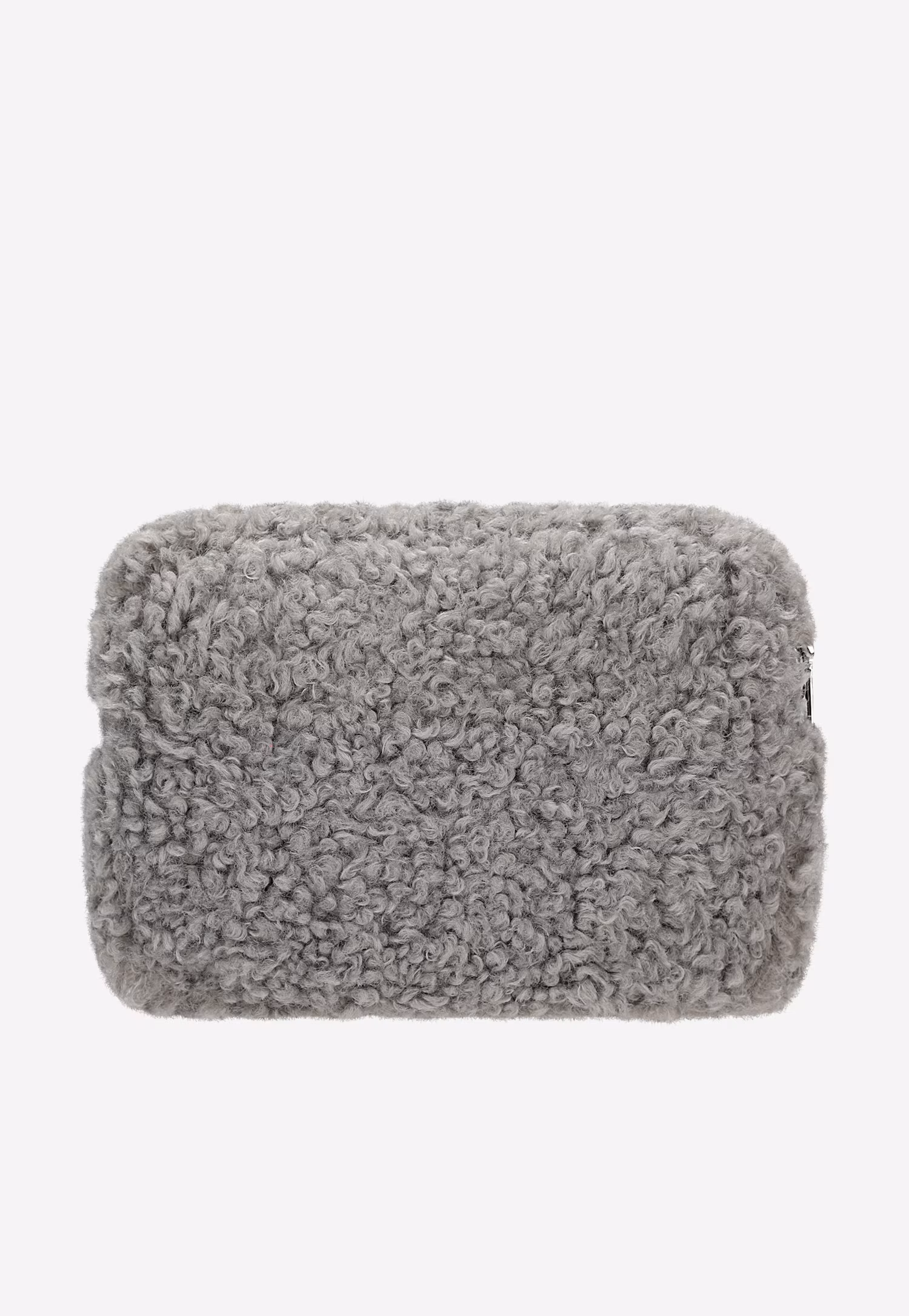 RELAKS mała popielata torebka ze sztucznego futra