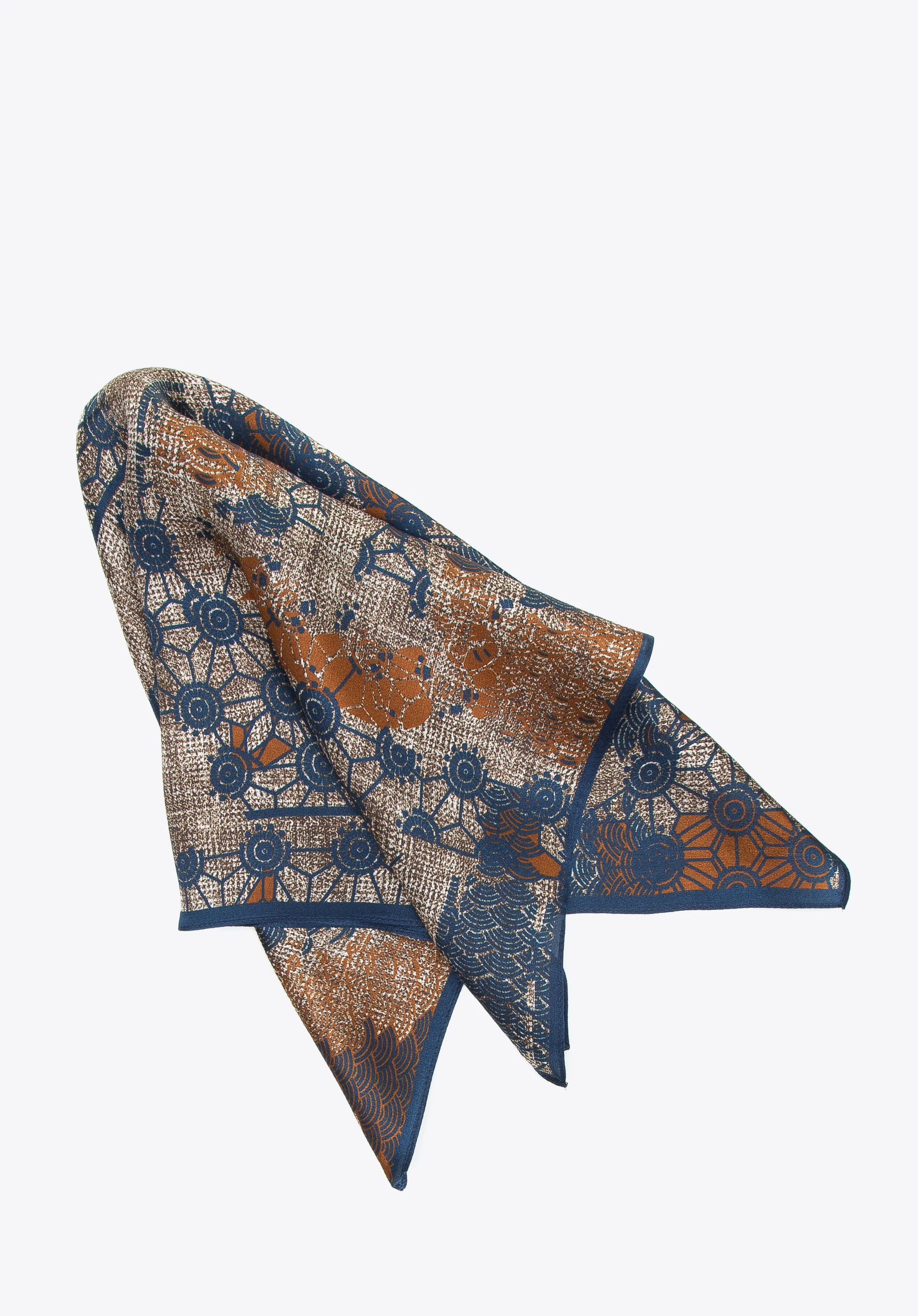 Damska apaszka jedwabna we wzory