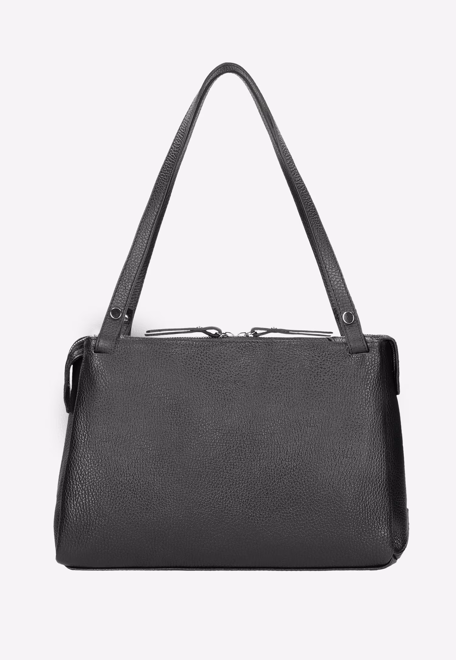 Duża czarna torebka damska ze skóry licowej