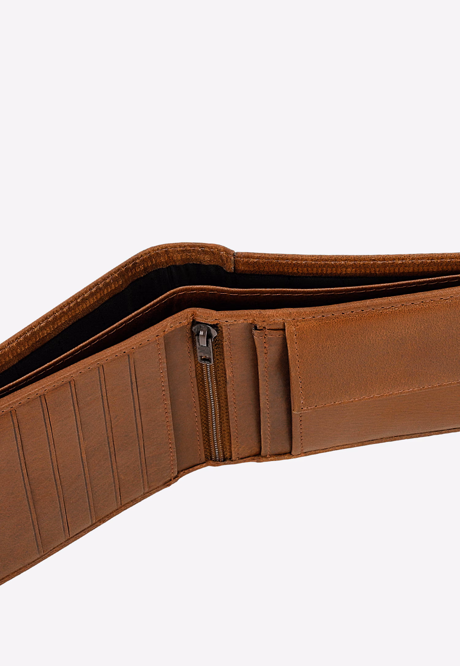 Duży skórzany portfel męski z ciekawą fakturą