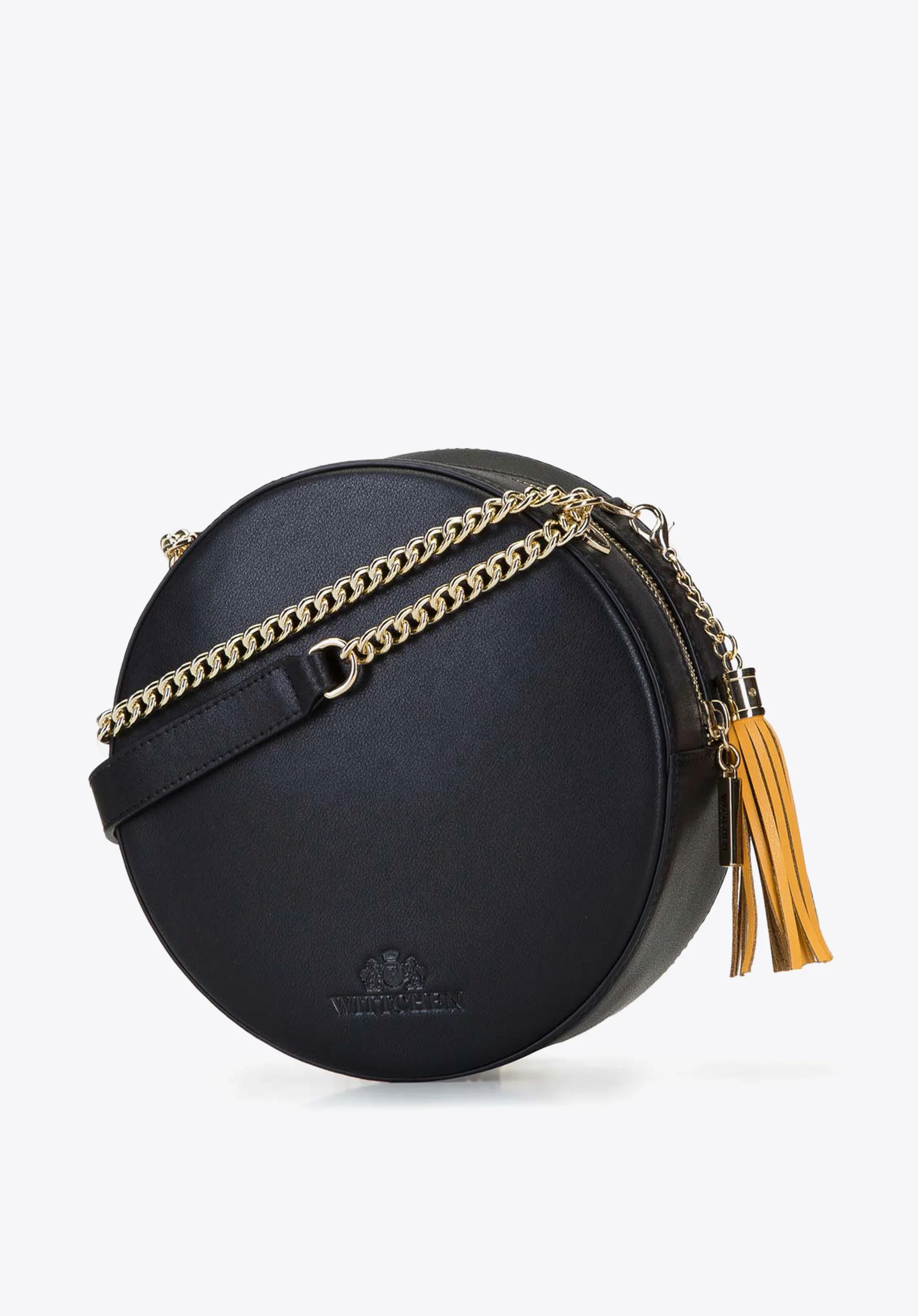 Torebka crossbody ze skóry okrągła – limitowana edycja