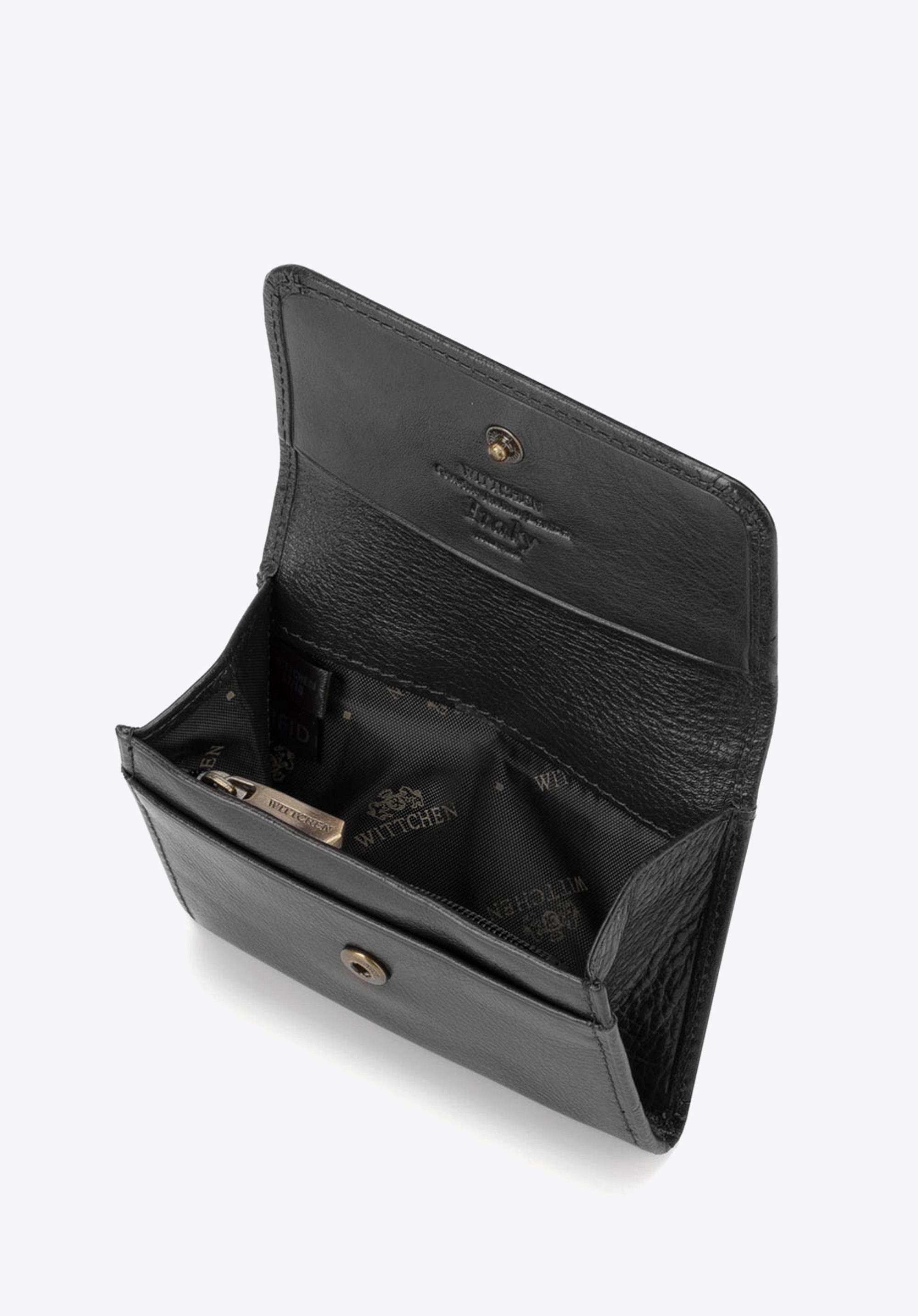 Portfel skórzany mały na zatrzask