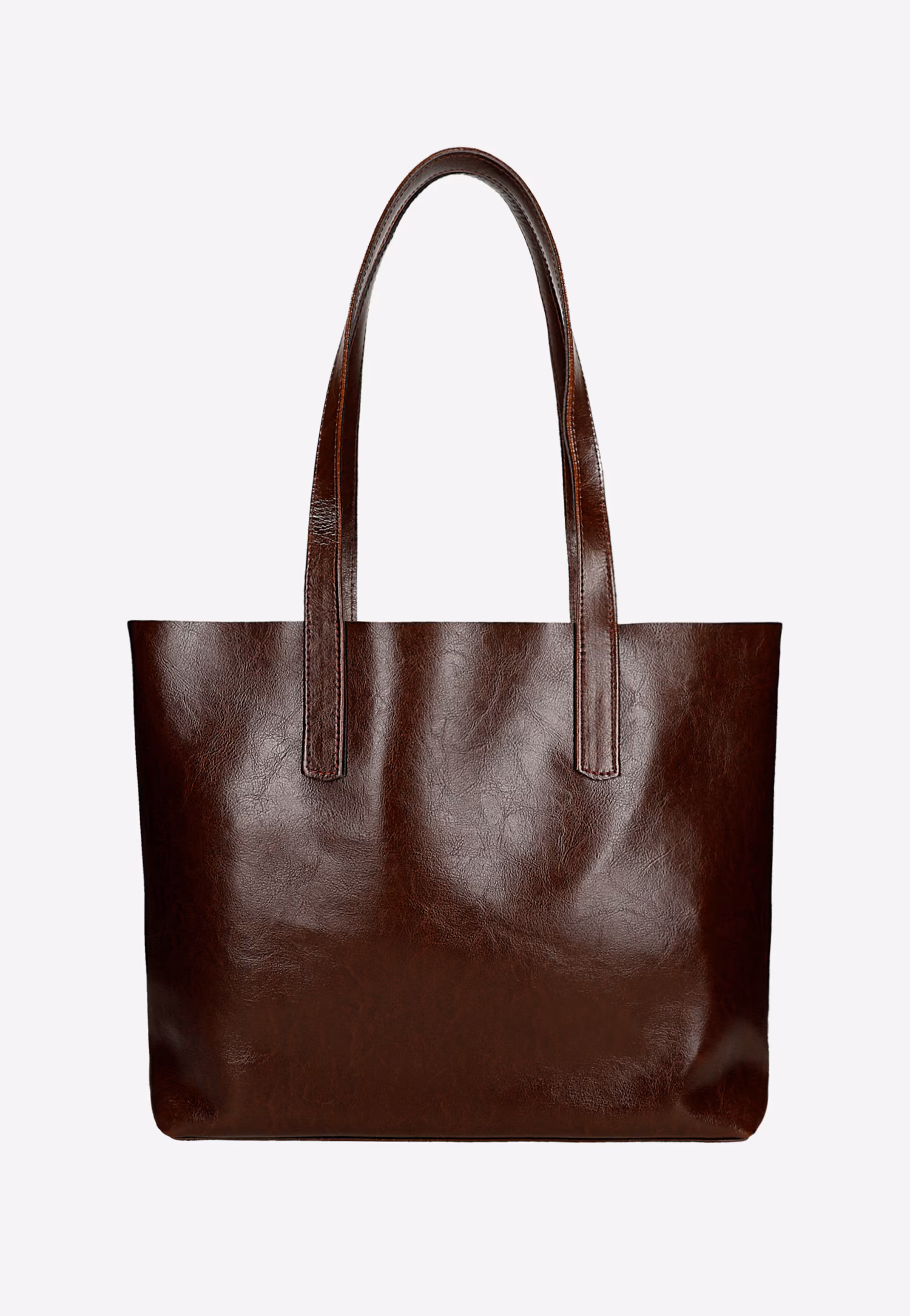 Skórzana bordowa shopperka damska