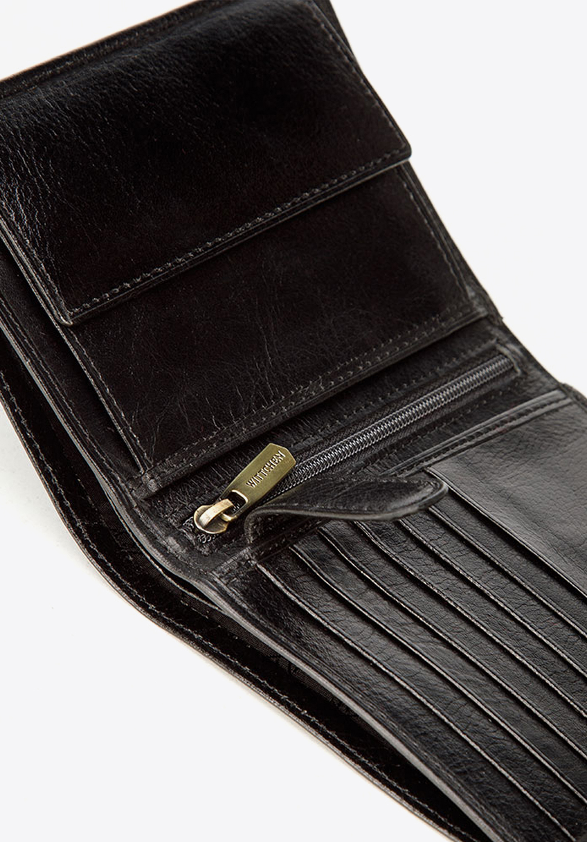 Męski portfel skórzany z herbem duży