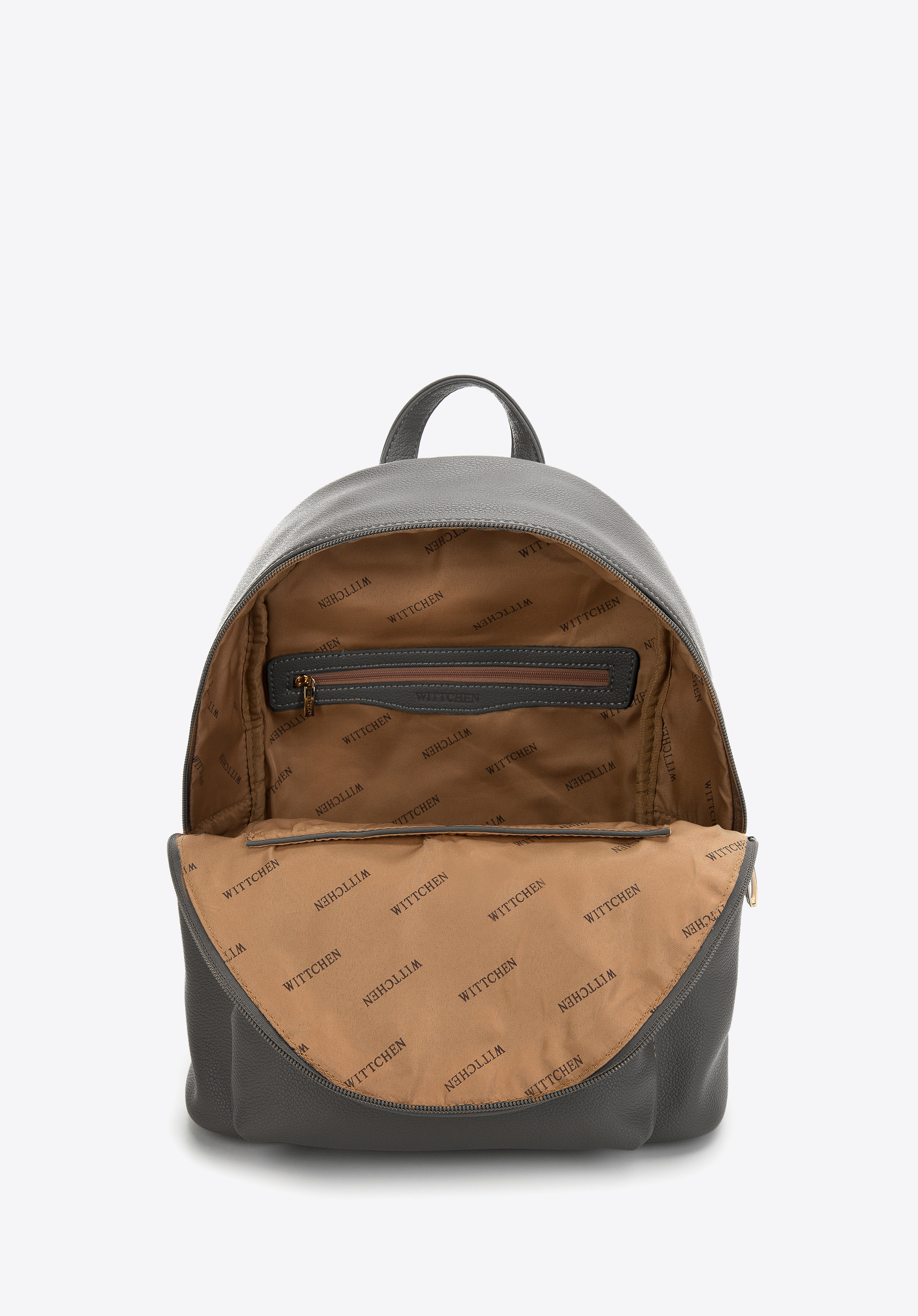 Damski plecak z kieszenią zdobioną nitami