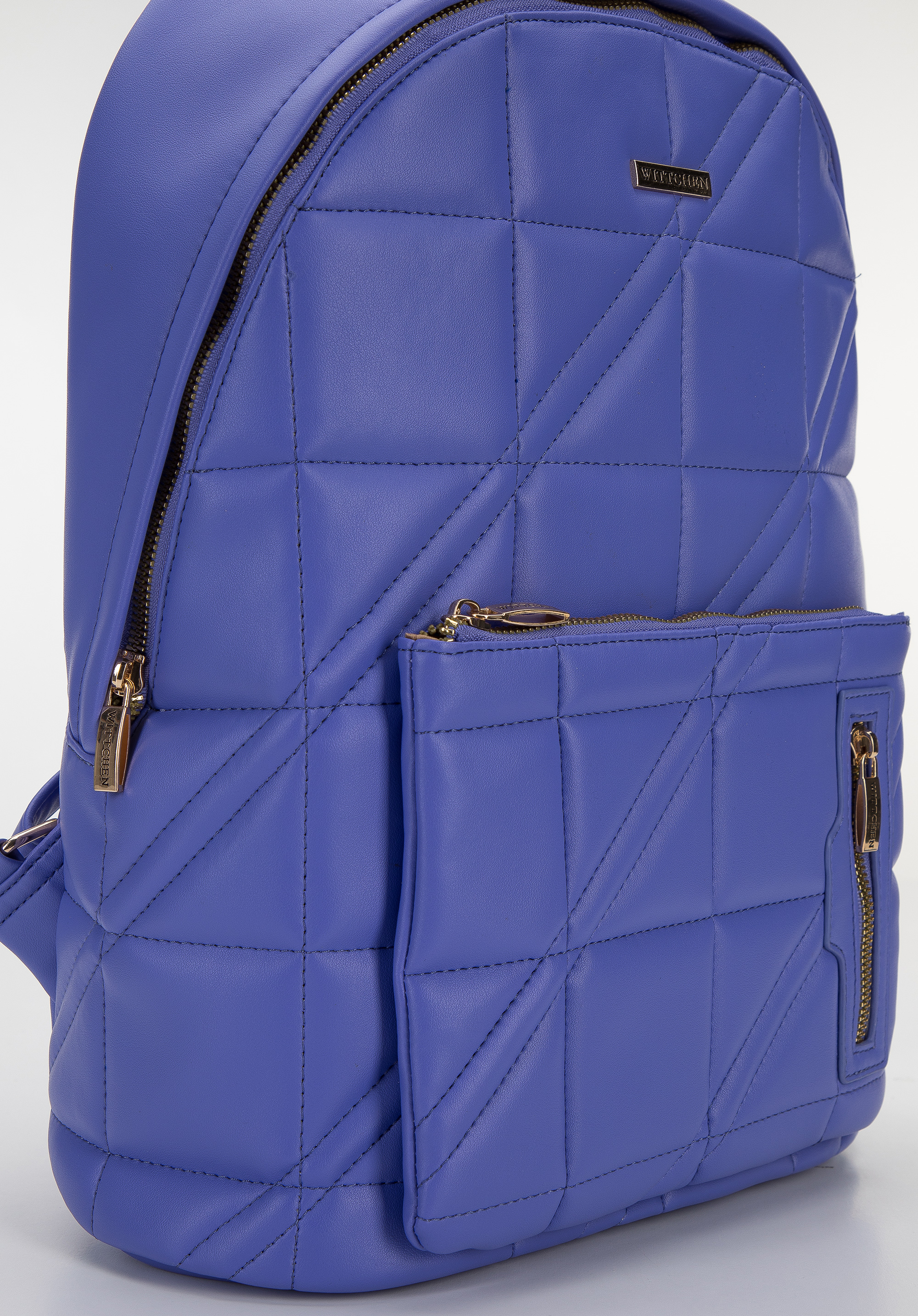 Damski plecak z pikowanej ekoskóry duży