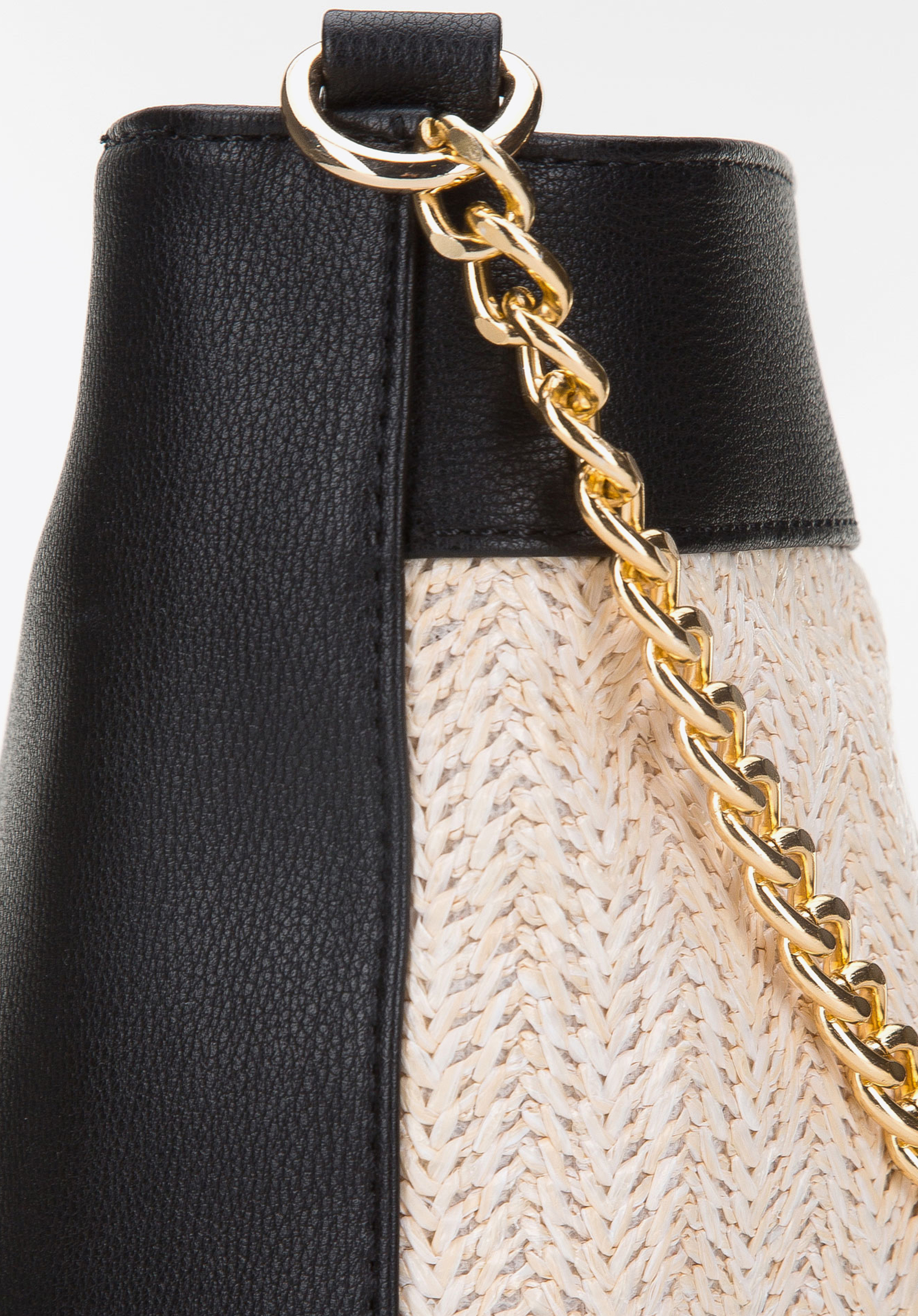 Torebka worek z plecionką na łańcuszku