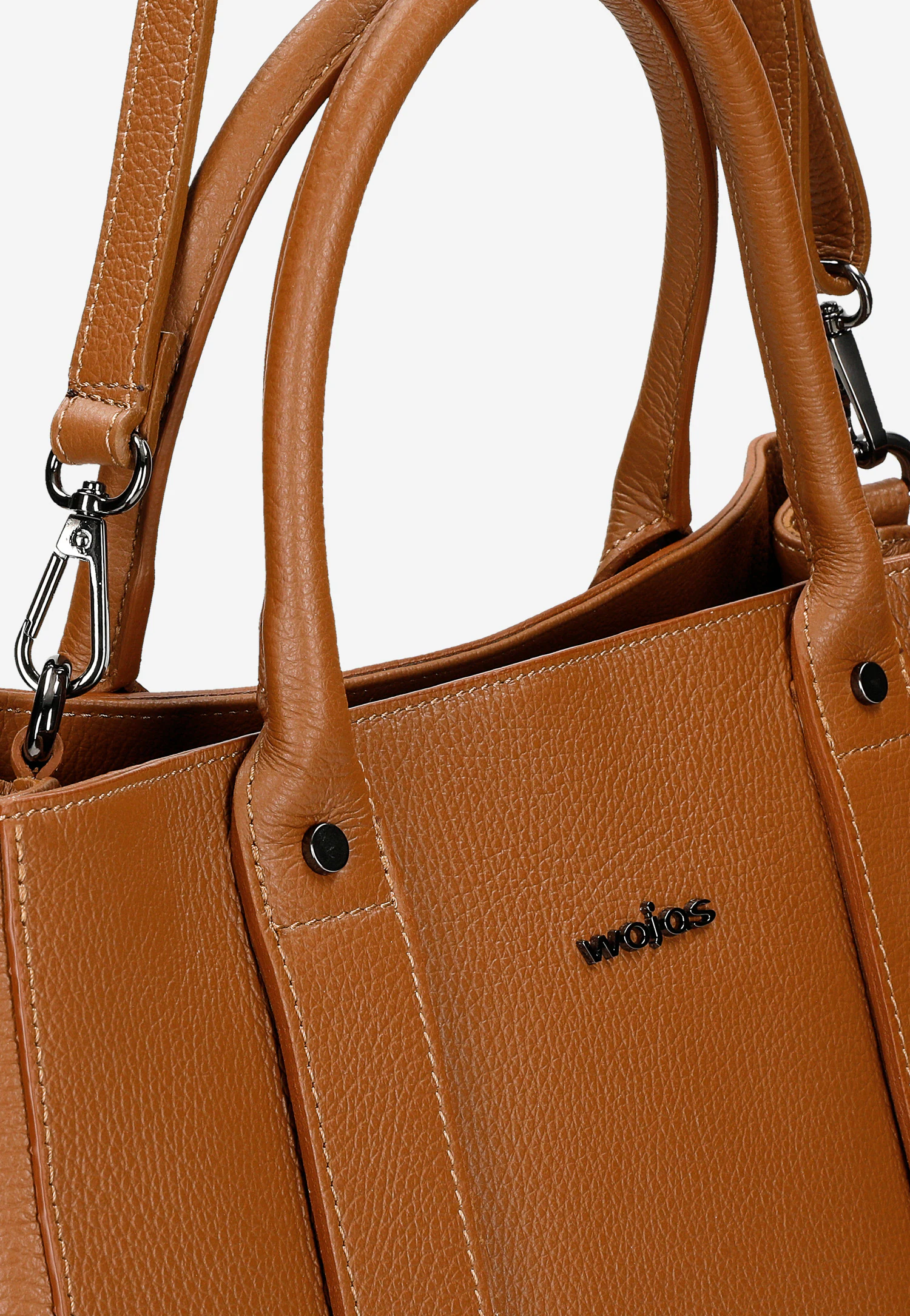 Skórzana brązowa torebka typu kuferek